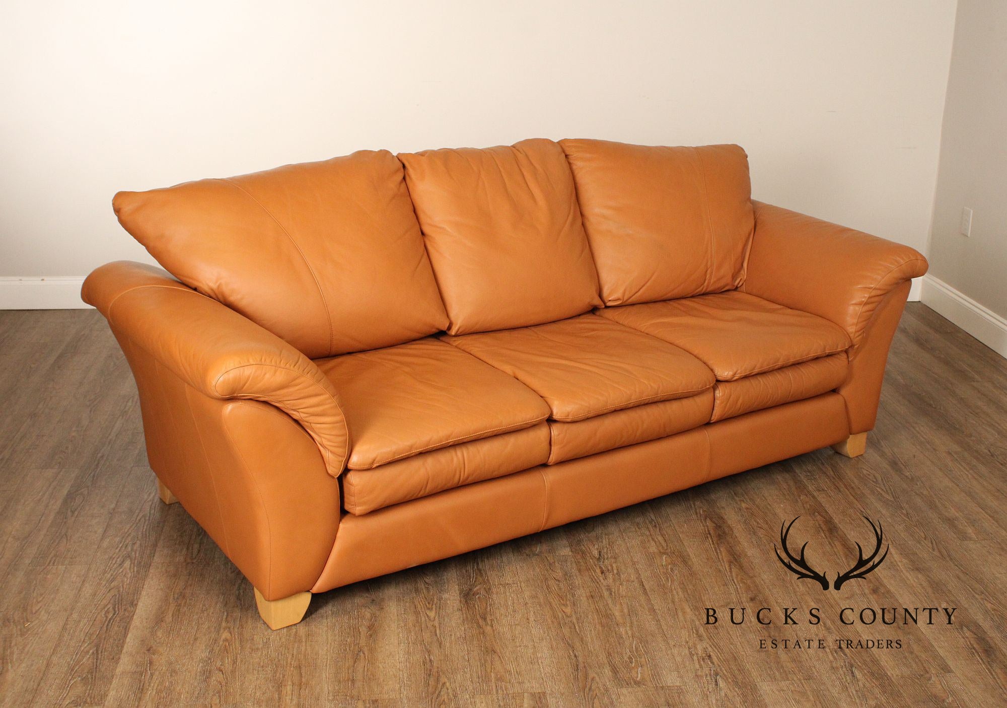 Post Modern Three Seat Italian Leather 'Sonora' Sofa