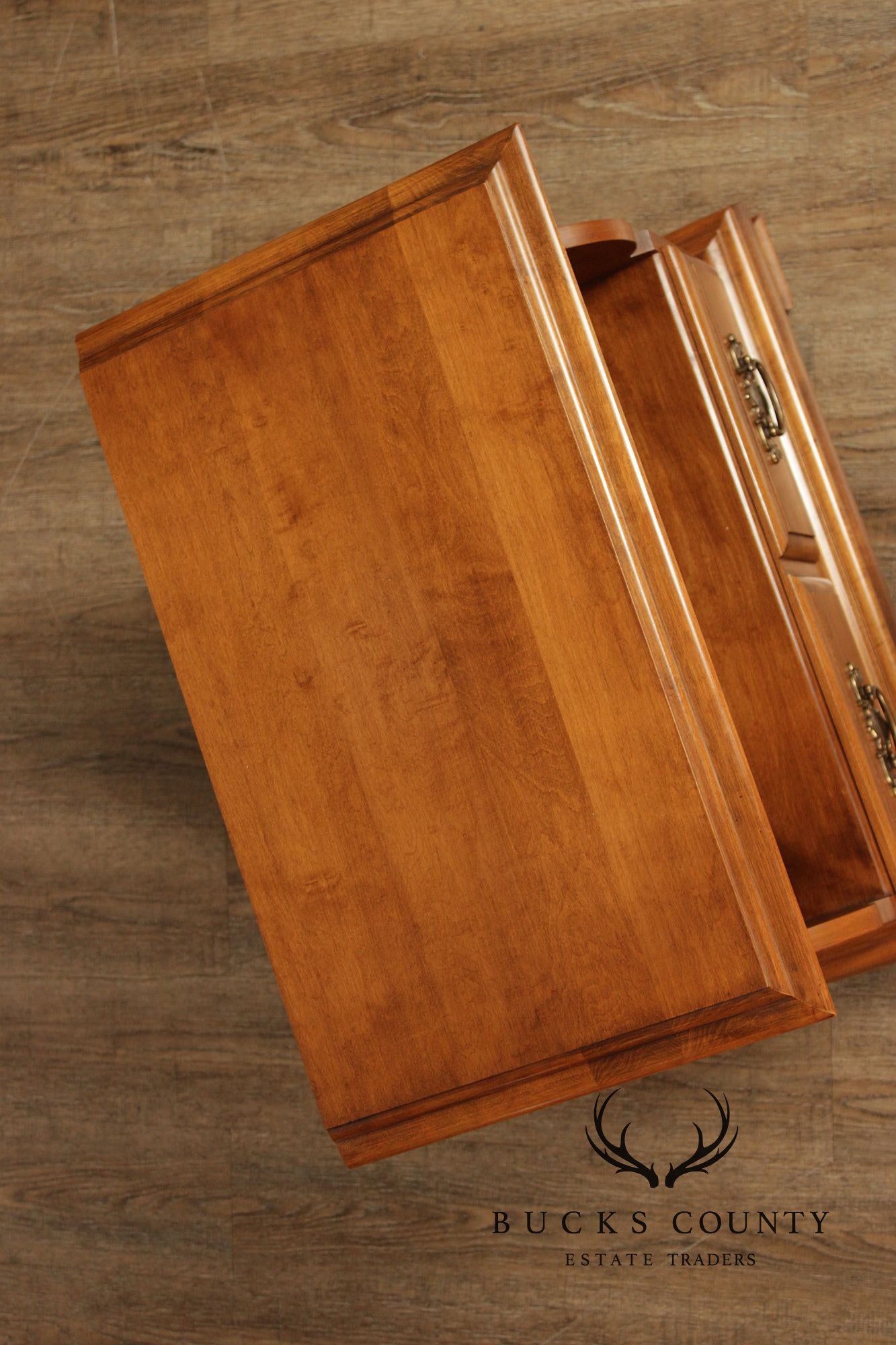 Sprague & Carleton Solid Maple Pair One Drawer Nightstands