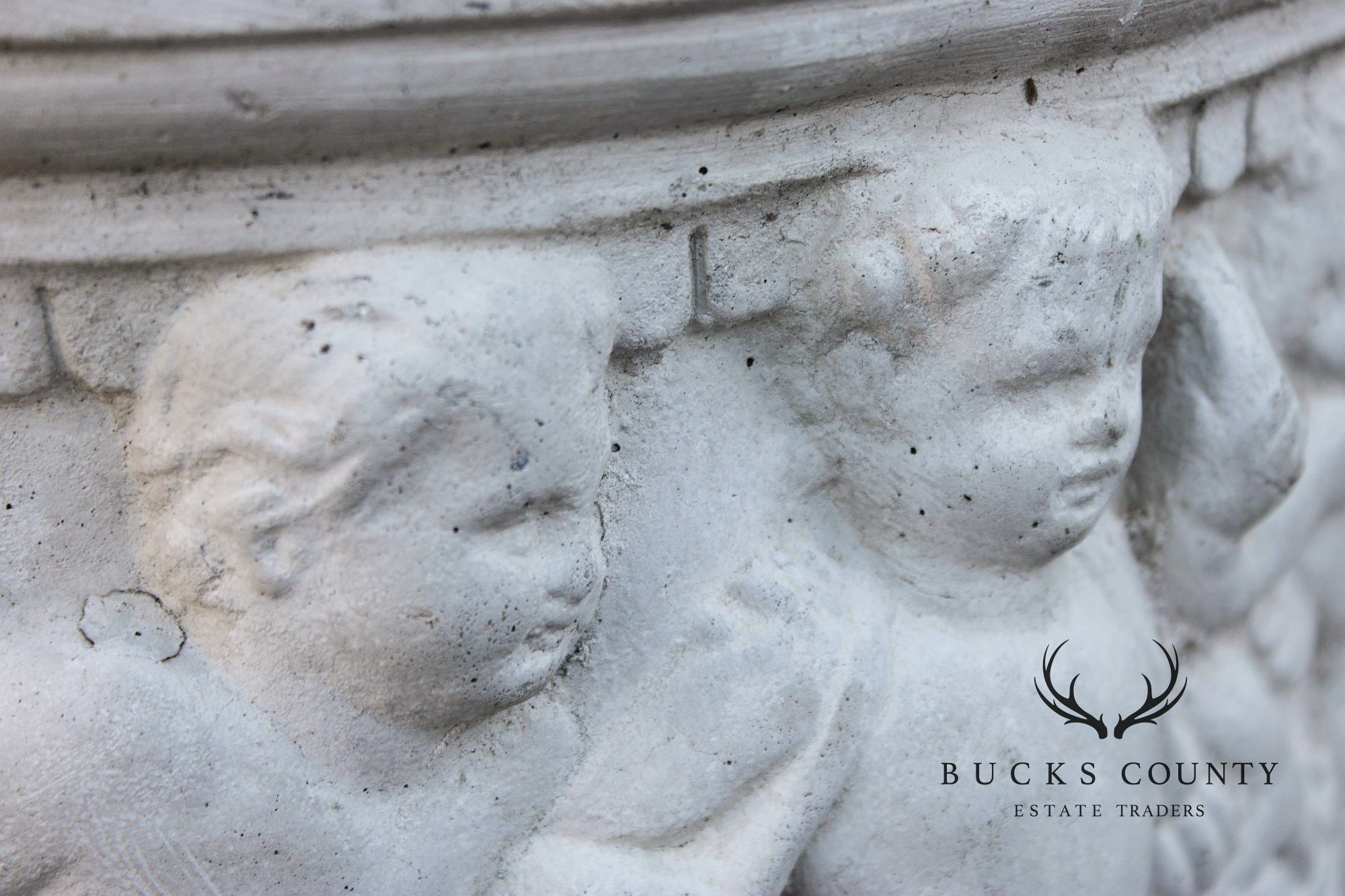 Classical Style Cherub Relief Cast Stone Garden Planter