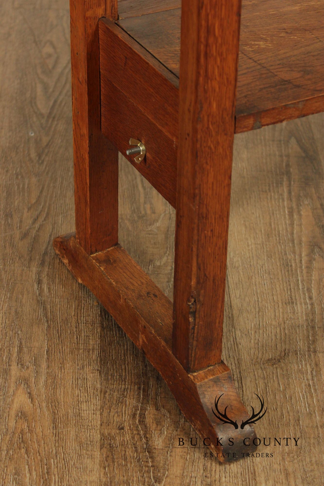 National Biscuit Company Arts & Crafts Oak Display Shelf