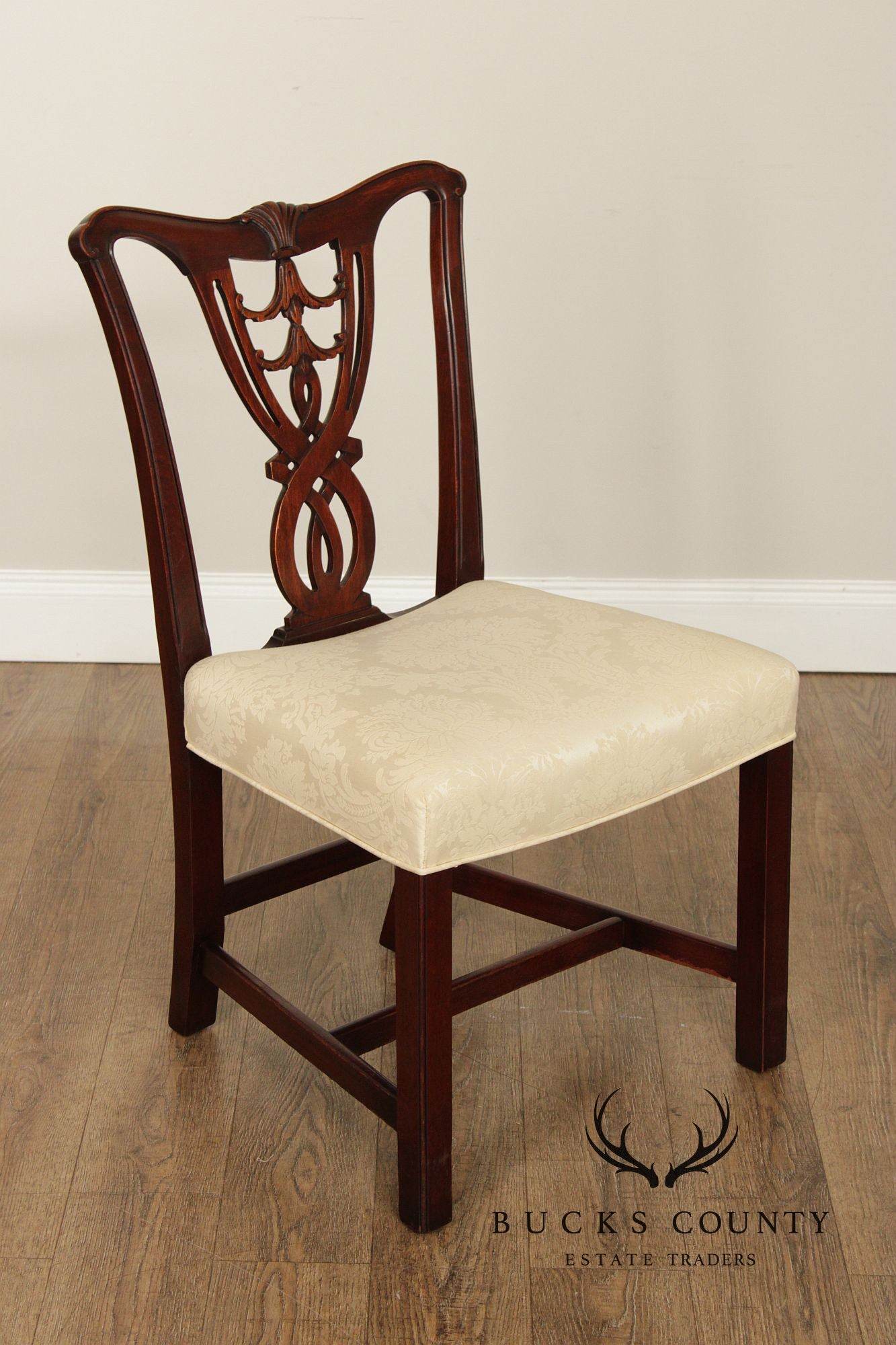 1940's Georgian Style Set of Six Solid Mahogany Dining Chairs