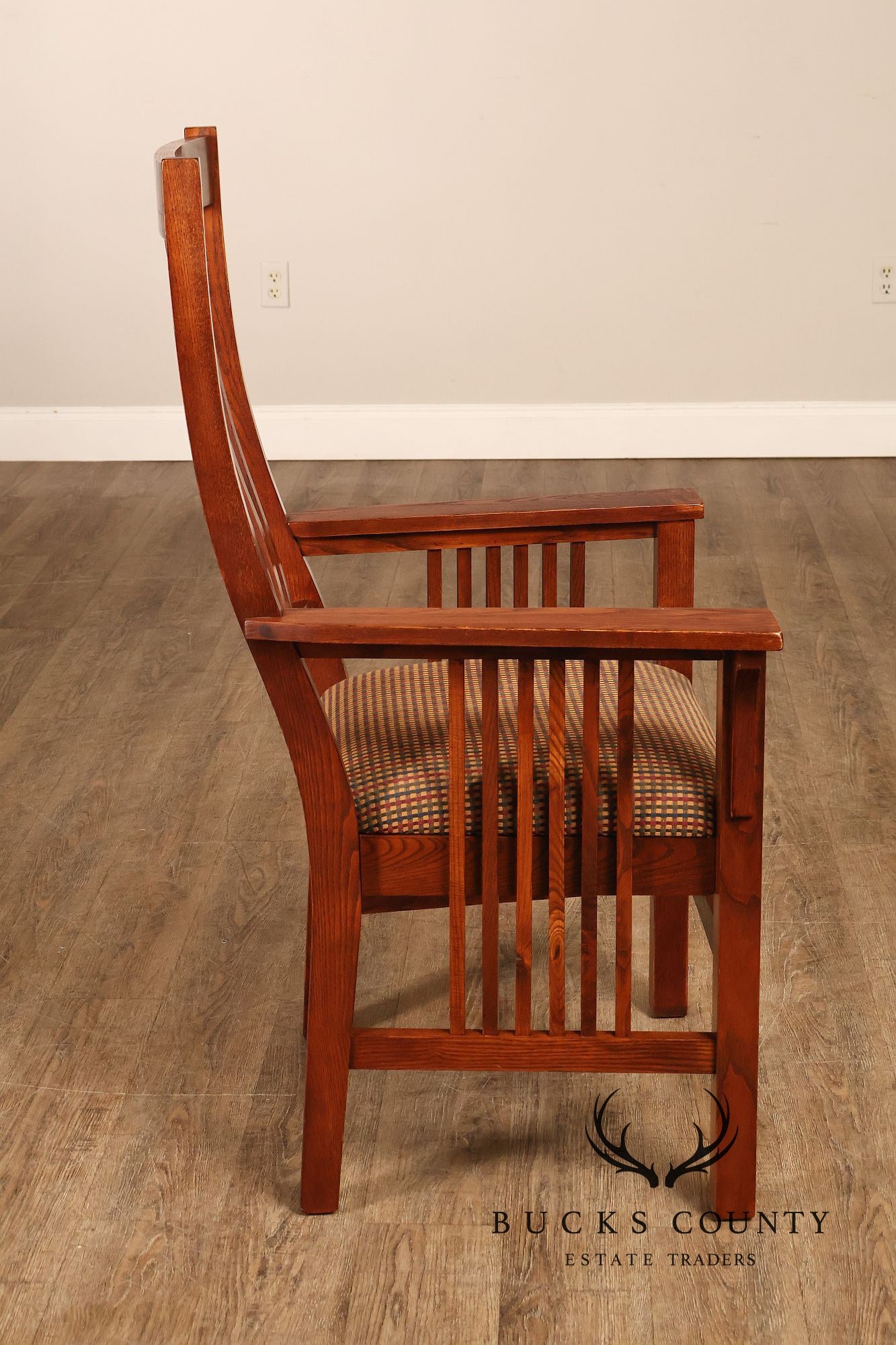 Nichols & Stone Mission Oak Style Set Of Eight Dining Chairs