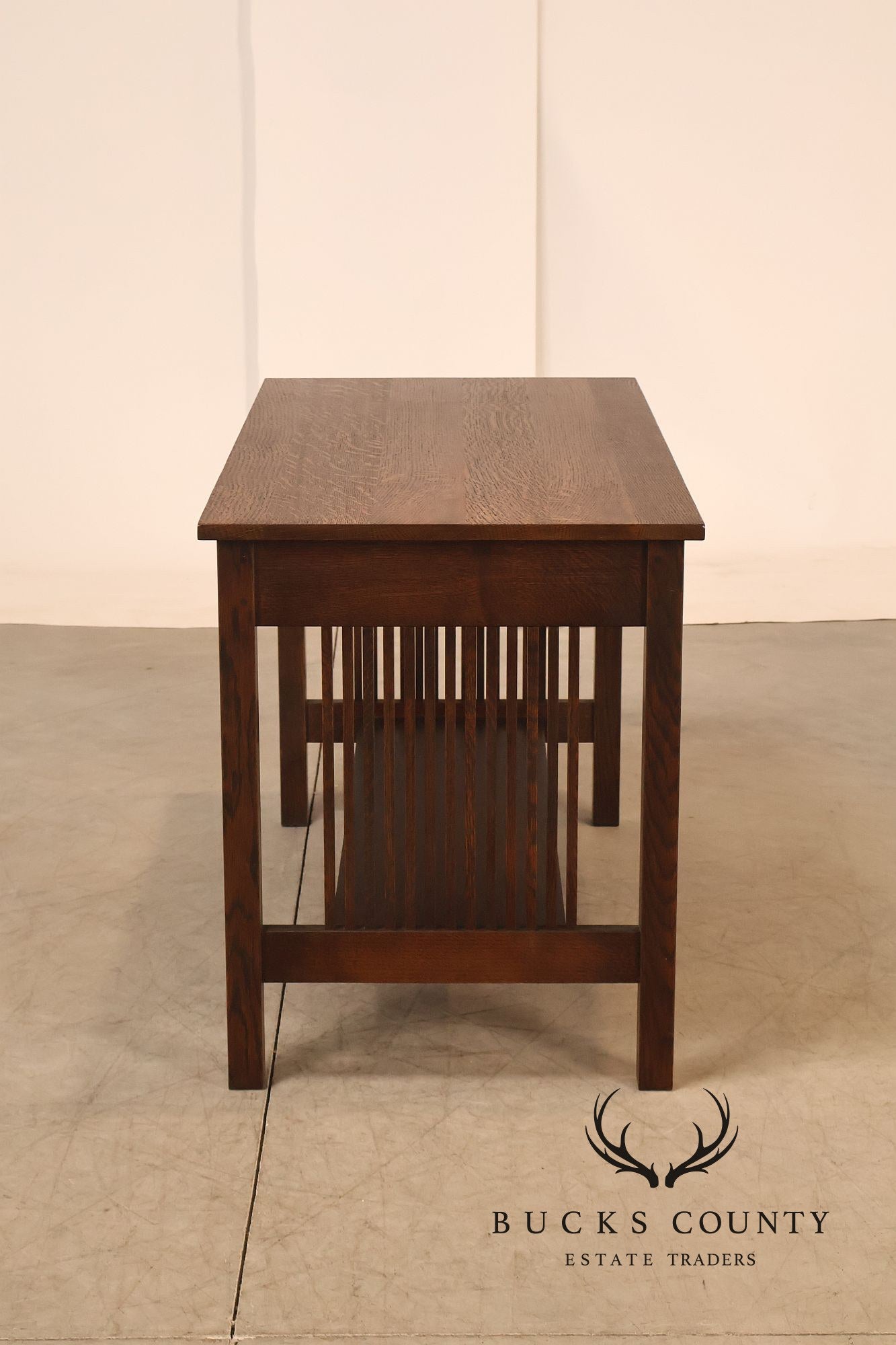Stickley Mission Collection Oak Spindle Library Desk