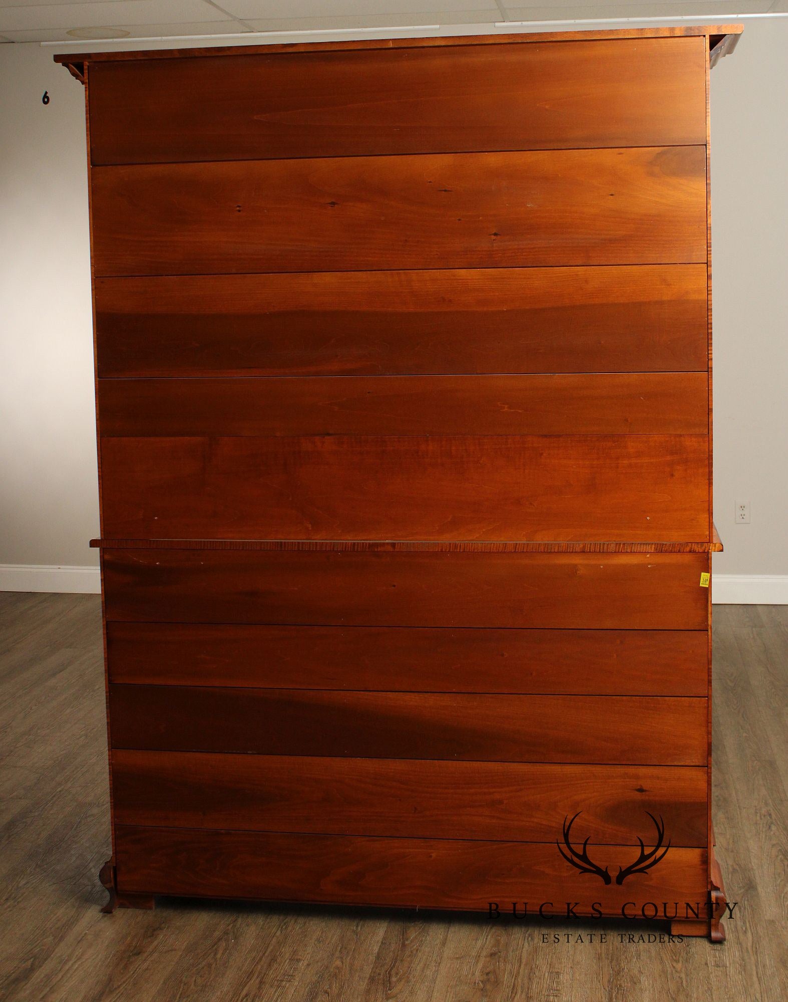 Tiger Maple Bench-Made Step-Back Cupboard