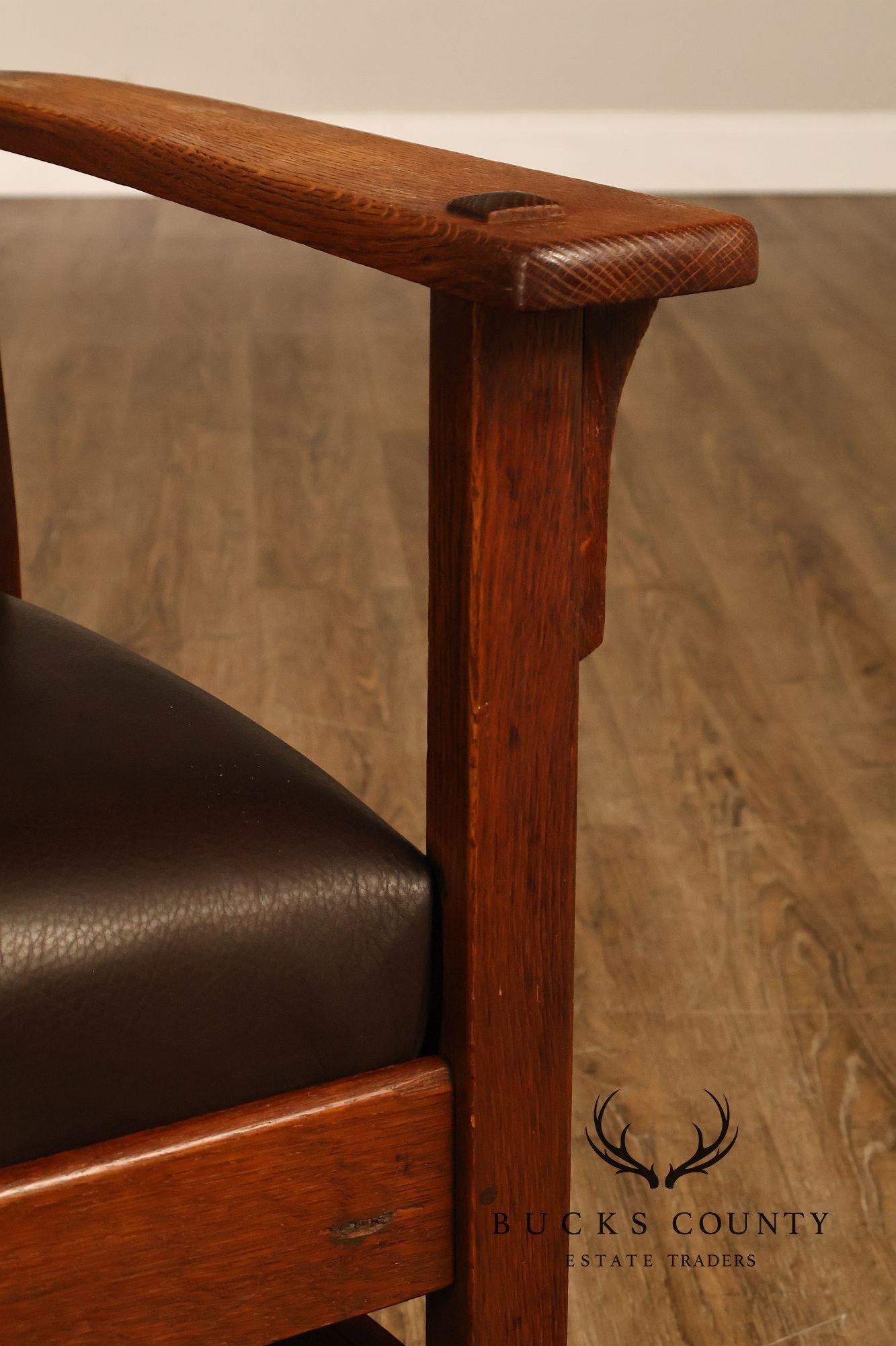 Antique Mission Quarter Sawn Oak Armchair