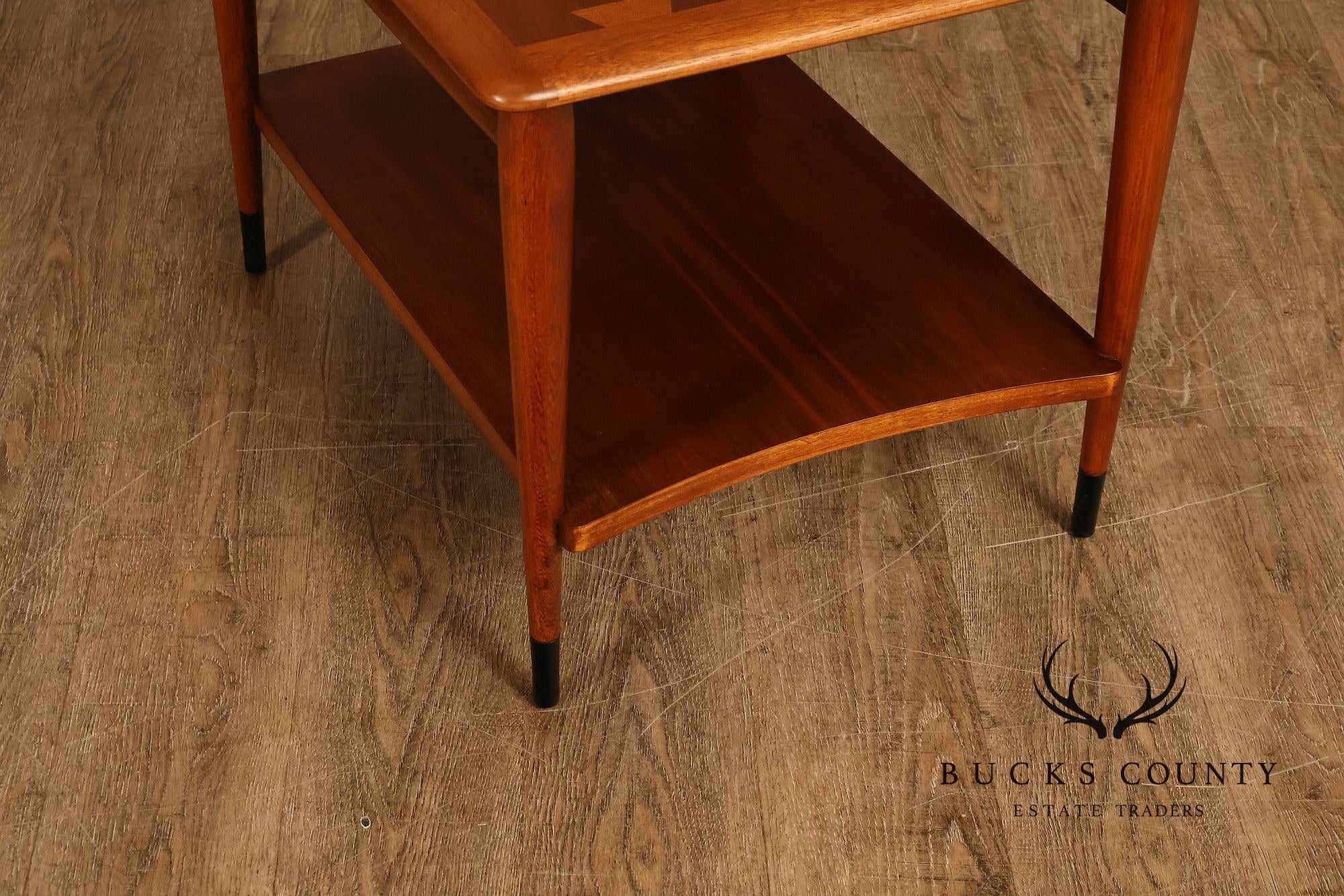 Lane Acclaim Mid Century Modern Walnut And Oak Two-Tier End Table