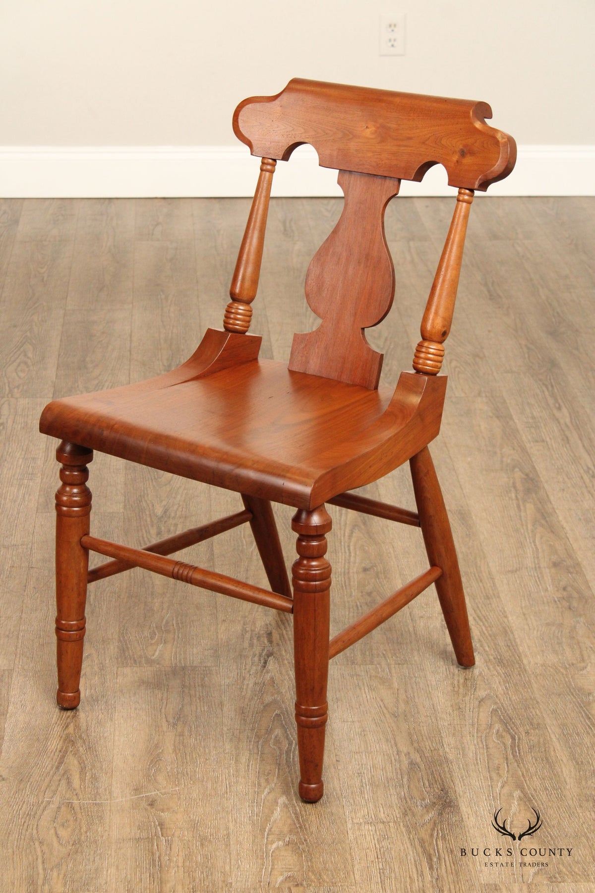 Branson Snider Benchmade Set of Four Cherry Dining Side Chairs