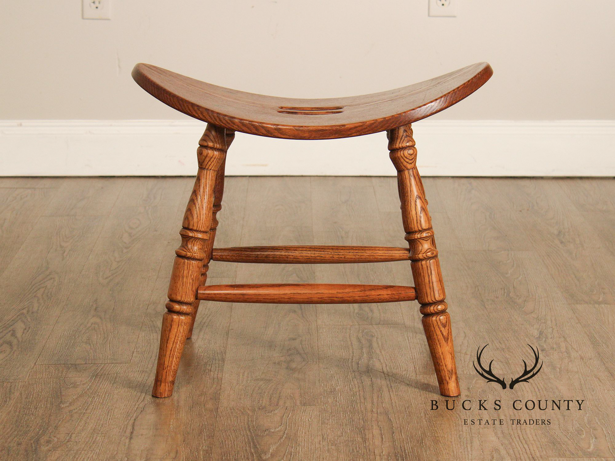 Quality Oak Saddle Seat Stool