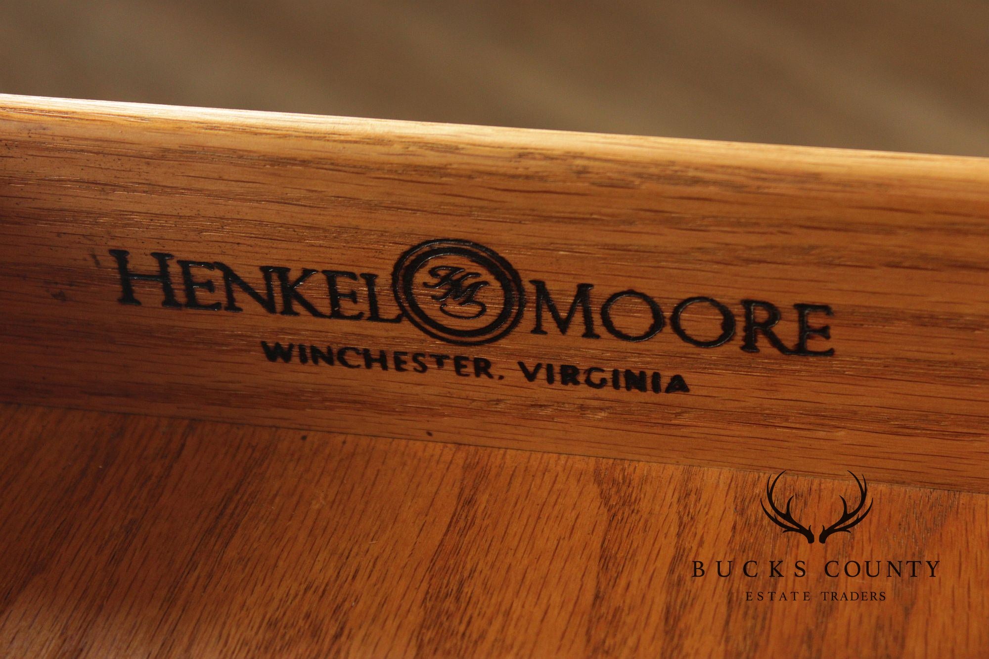 Henkel Moore Henkel Harris Mahogany Leather Top Executive Desk