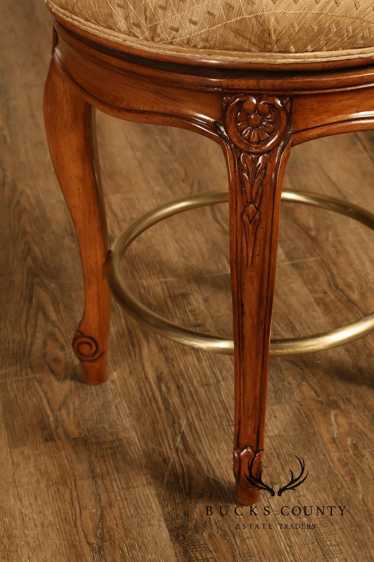 Fremarc Designs Set Of 4 Cane Back Swivel Barstools