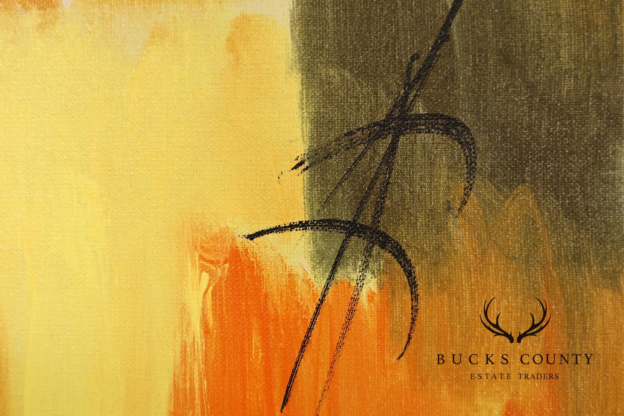 Etta Benjamin Cien Mid Century Modern Abstract Oil Painting