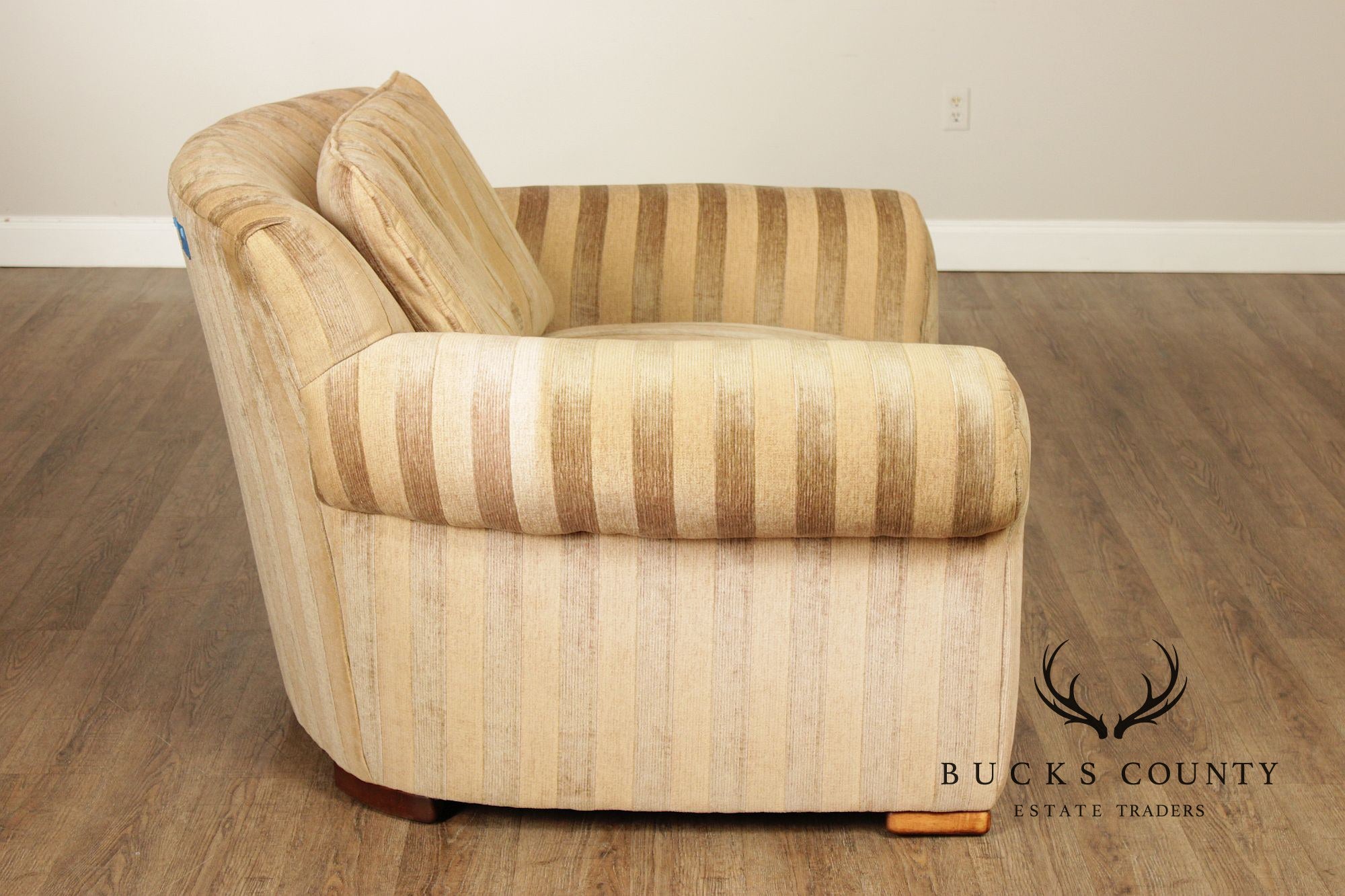 Lee Industries Custom Upholstered Large Striped Armchair