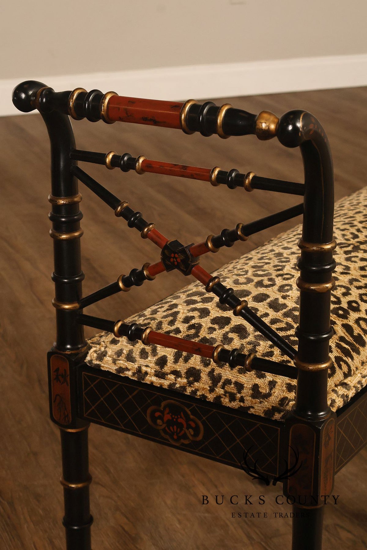 Regency Style Chinoiserie Window Bench