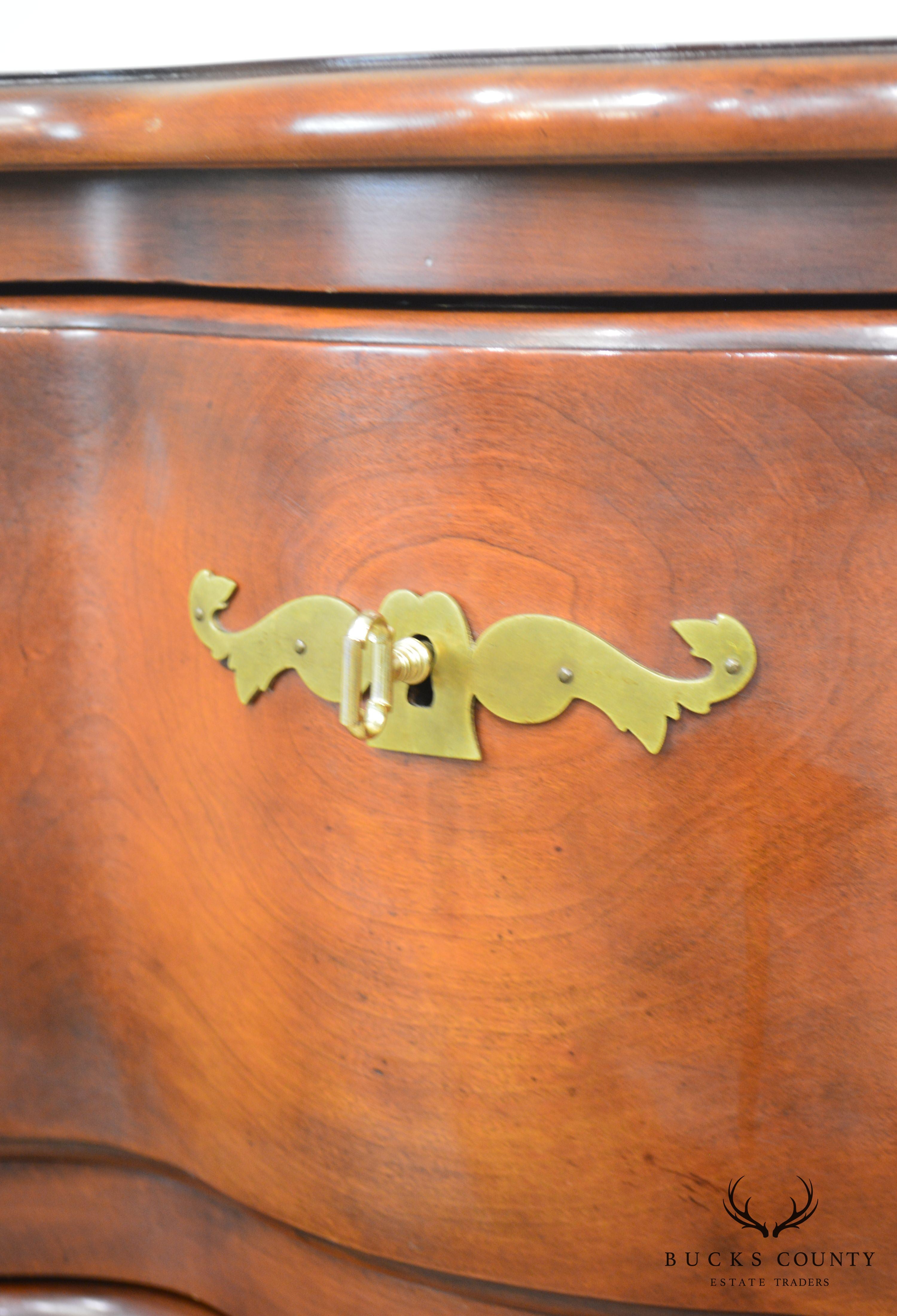 Widdicomb French Louis XV Style Fruitwood Carved Serpentine Chest of Drawers