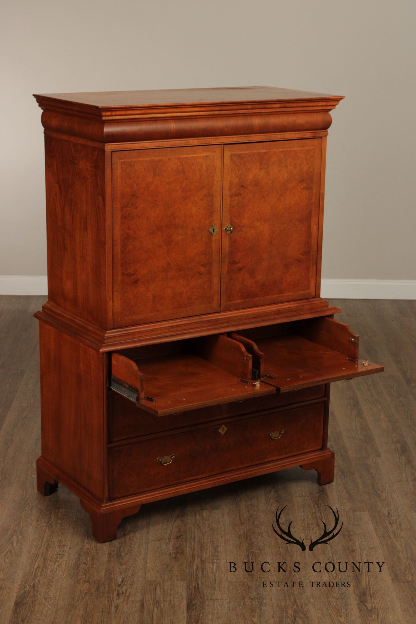 Century British National Trust Collection Burlwood Armoire