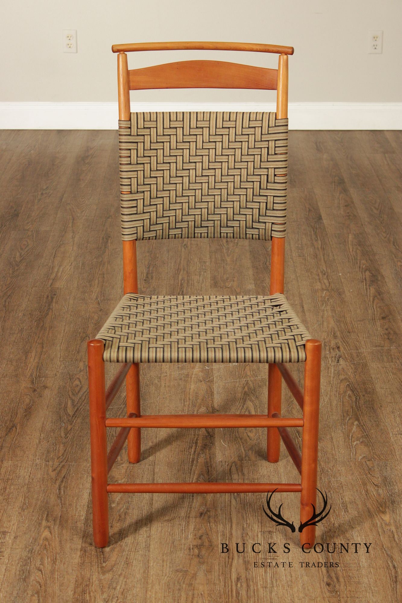 Ian Ingersoll Shaker Style Set of Eight Cherry Dining Chairs