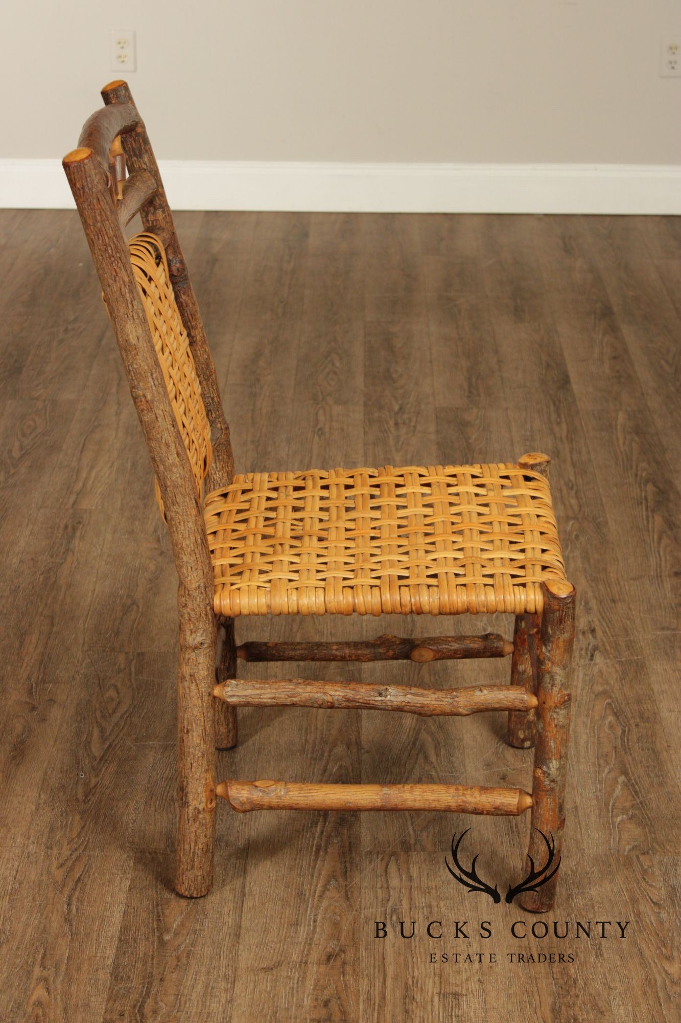 Old Hickory Set of Four 'Wagon Wheel' Dining Chairs