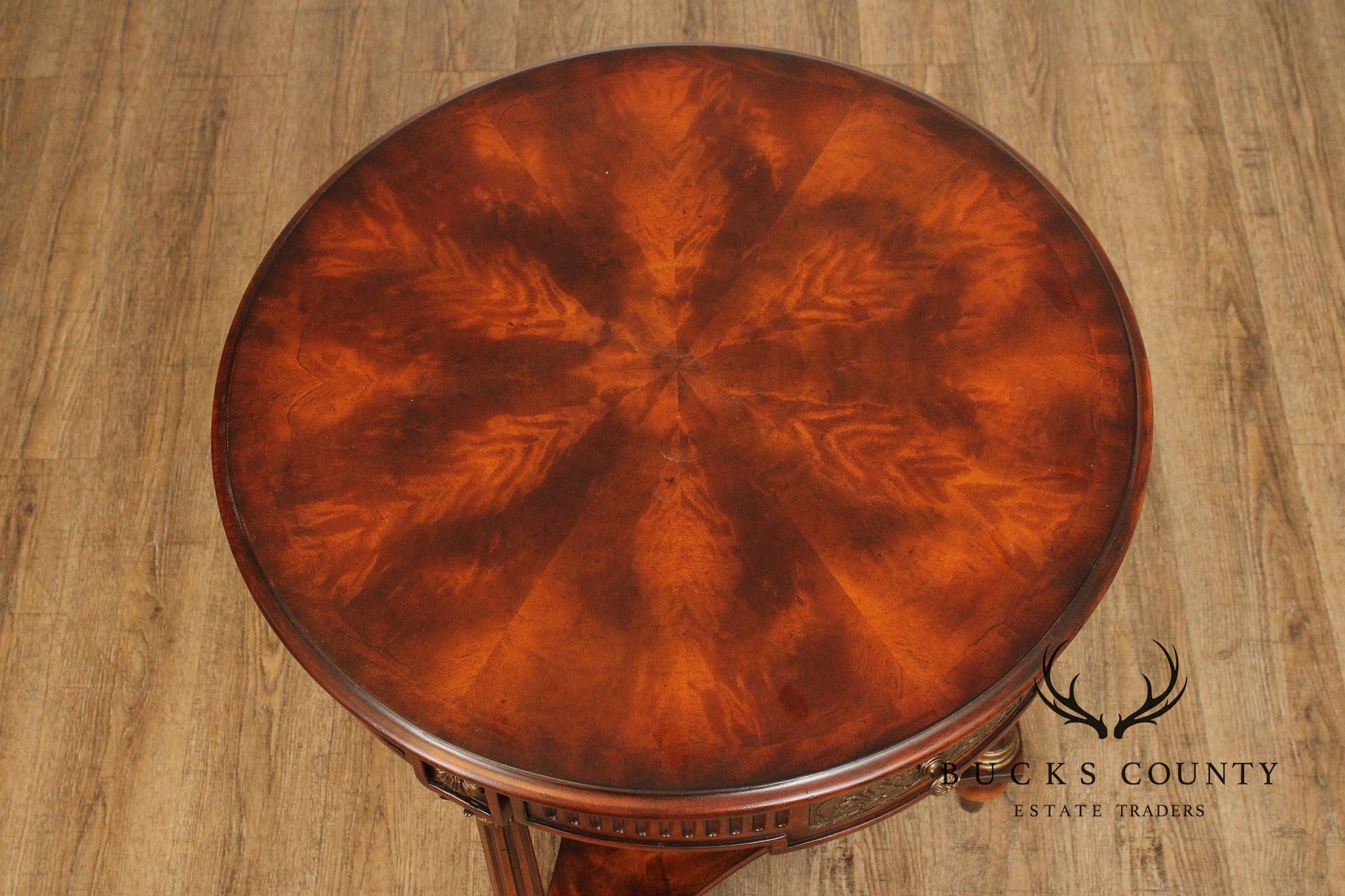 Theodore Alexander 'Flames in Corinth'  Round Mahogany Side Table