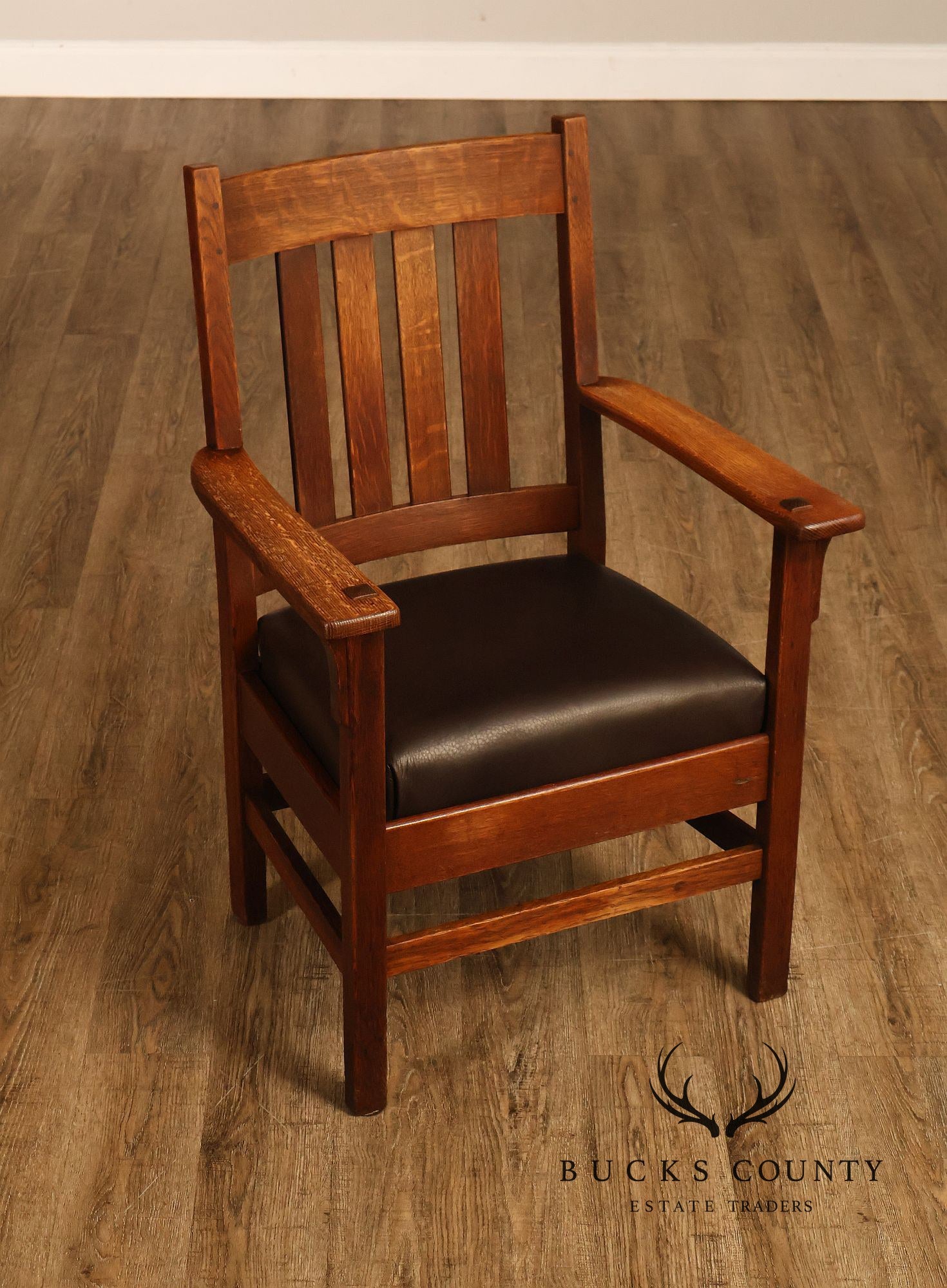 Antique Mission Quarter Sawn Oak Armchair