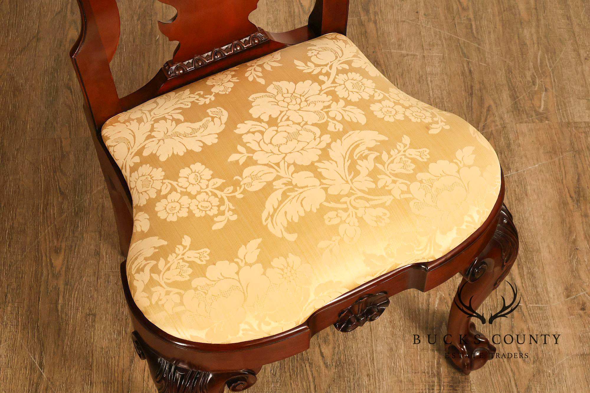 Kindel Winterthur Collection Set of Four Carved Dining Chairs