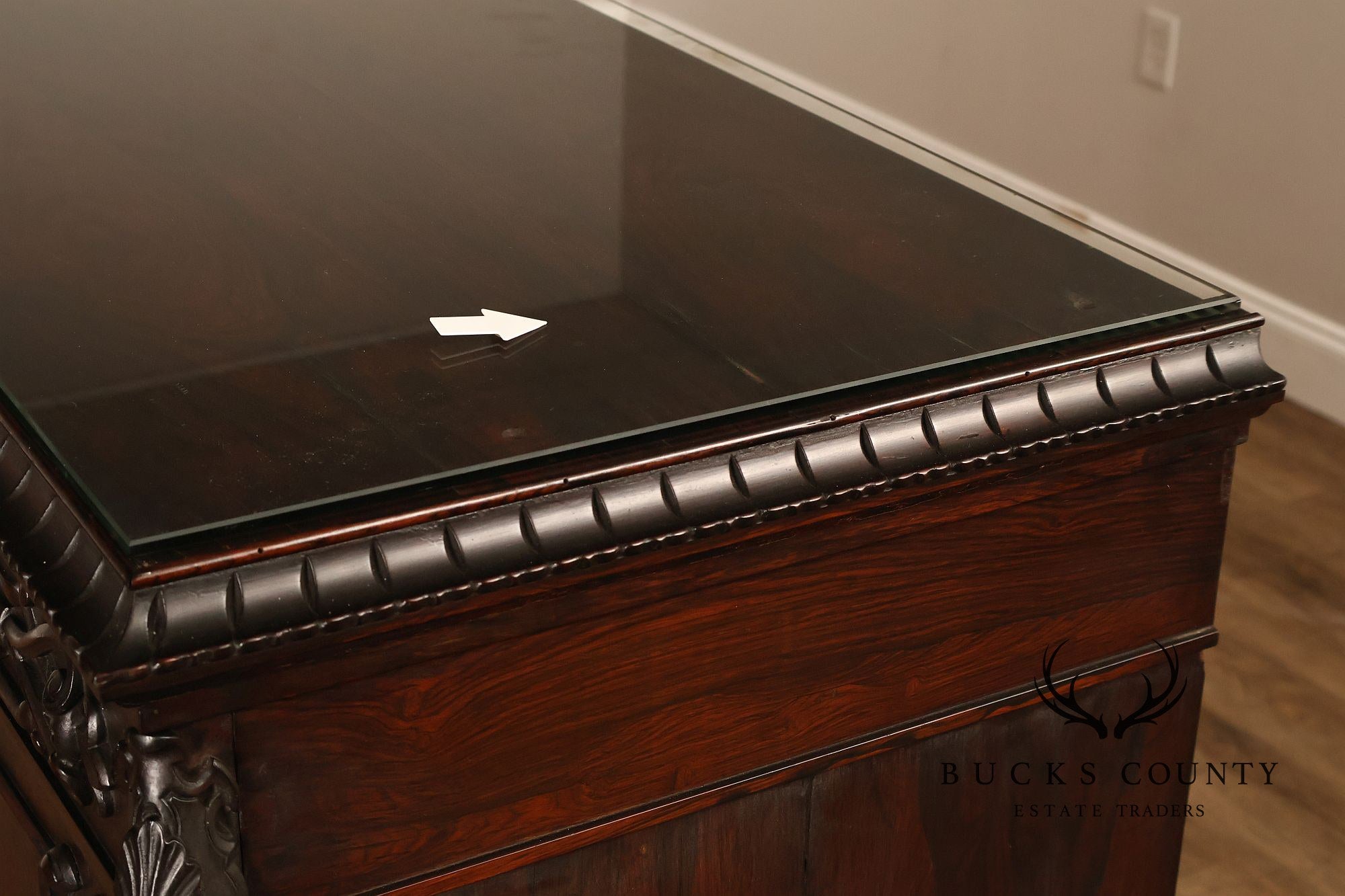 Antique Victorian Rosewood Carved Server