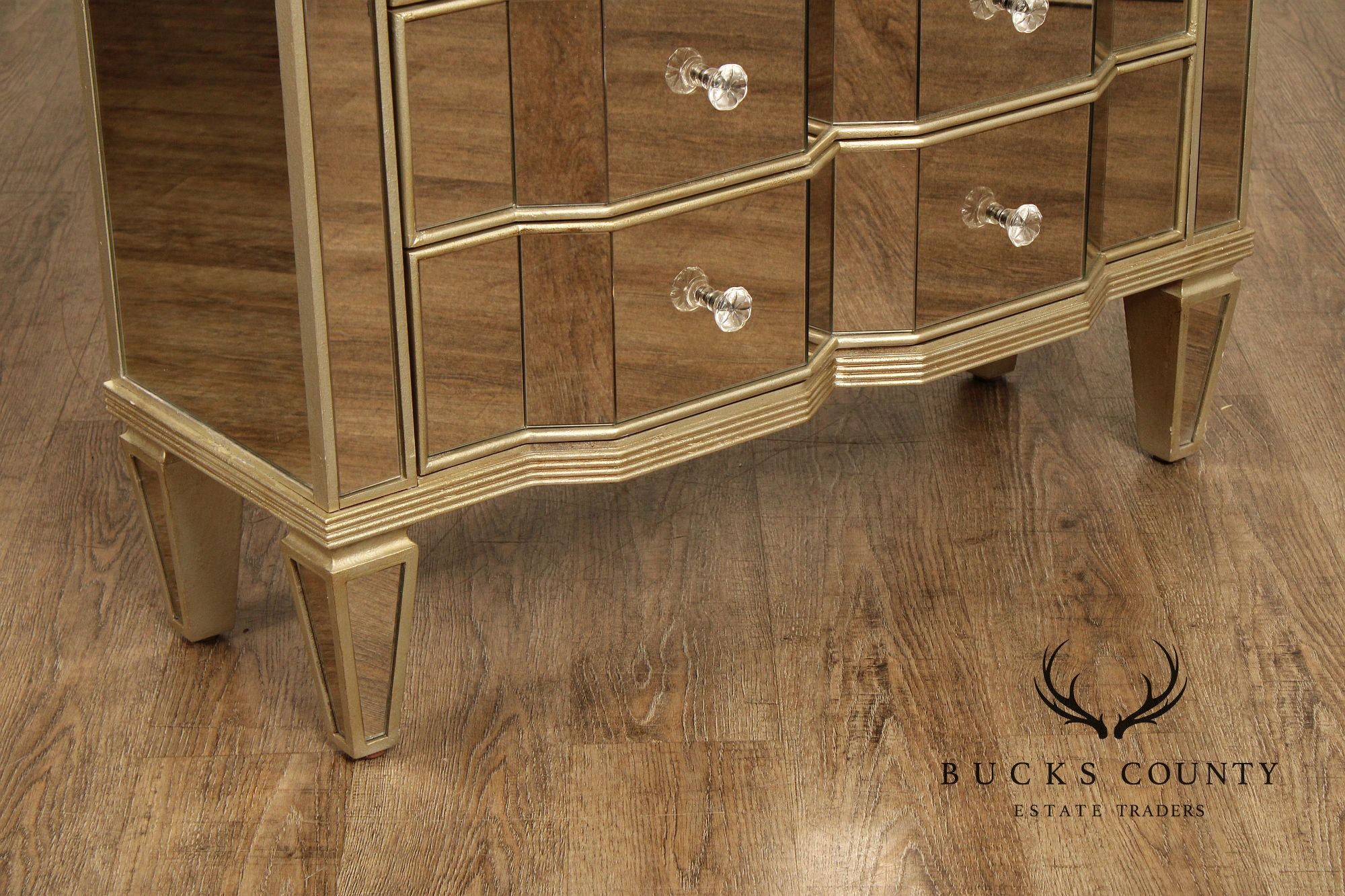 Pulaski Furniture Pair of 'Marquis' Mirrored Chest Nightstands