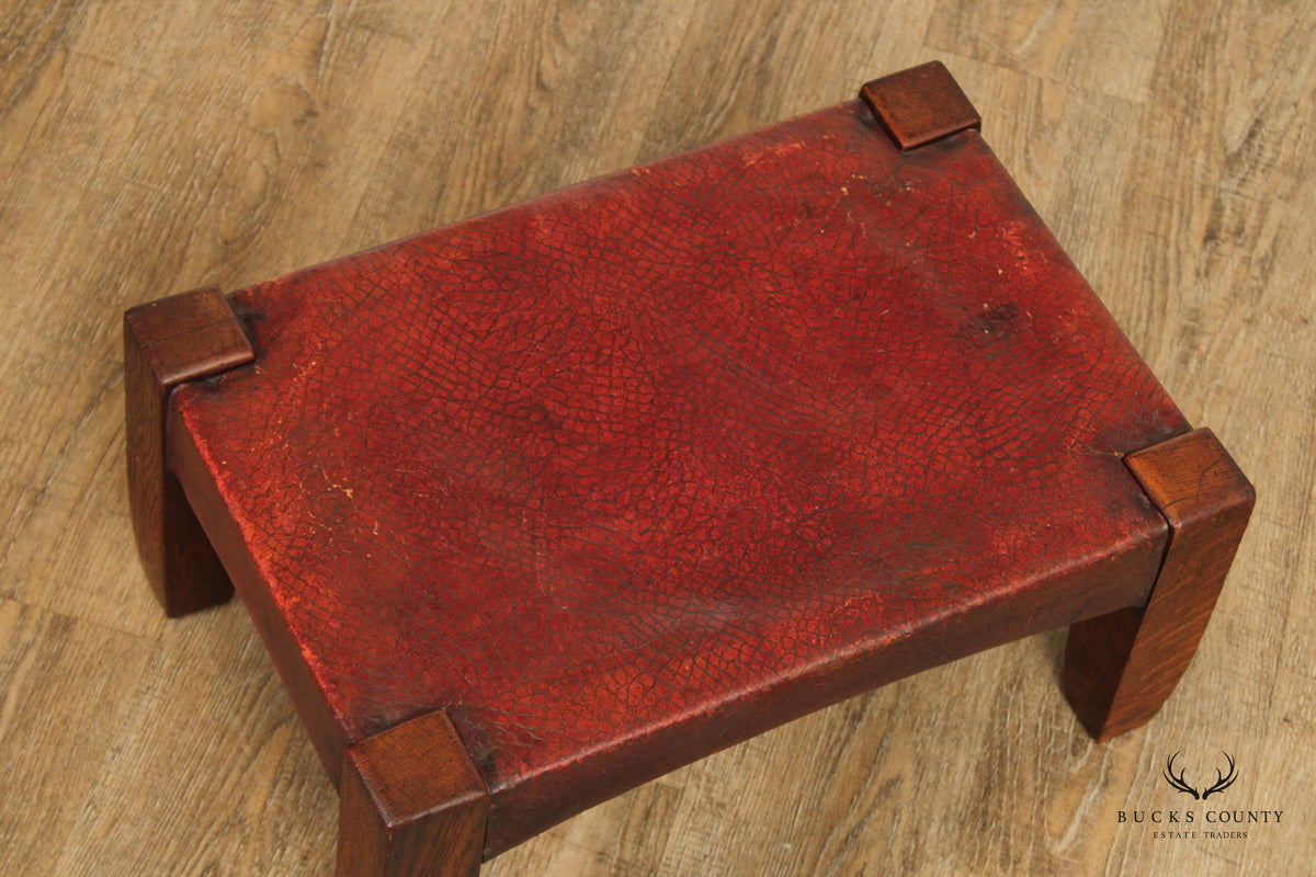 Antique Stickley Brothers Mission Oak Ottoman Model #324 1/2