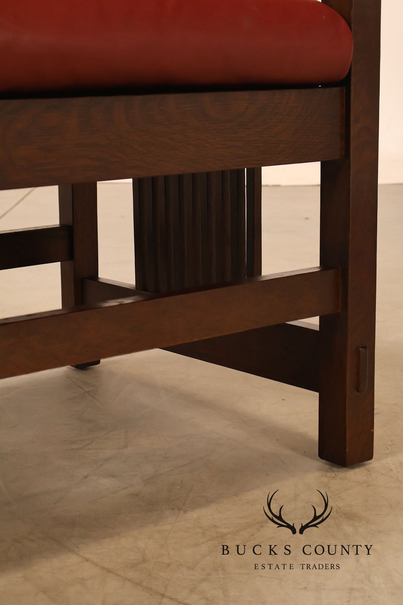 Stickley Mission Collection Set Of Four Oak High Back Spindle Dining Chairs
