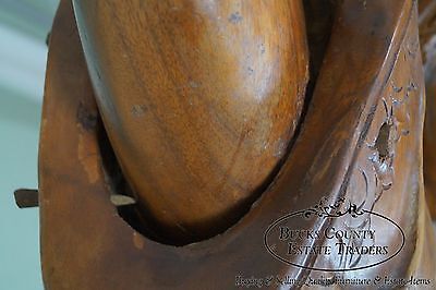 Magnificent Antique Hand Carved Mahogany Monumental 10.5 Foot Statue of Liberty