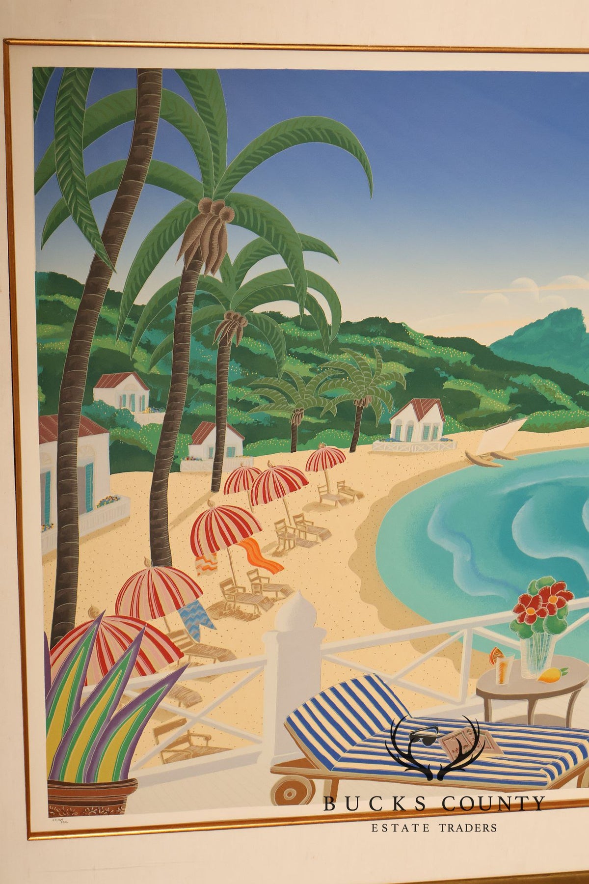 Thomas McKnight Limited Edition Lithograph, 'Crescent Bay'