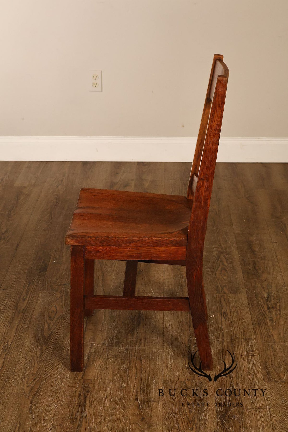 Antique Michigan Chair Company Arts And Crafts Oak Set Of Four Dining Chairs