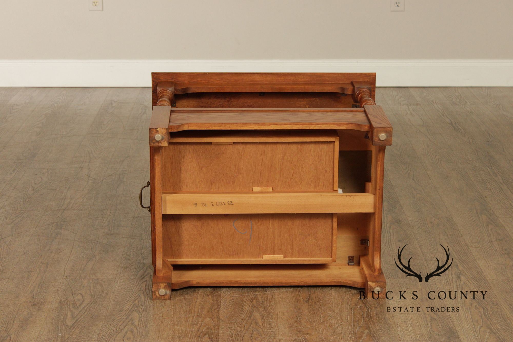 Pennsylvania House Solid Oak Two Tier End Table With Drawer