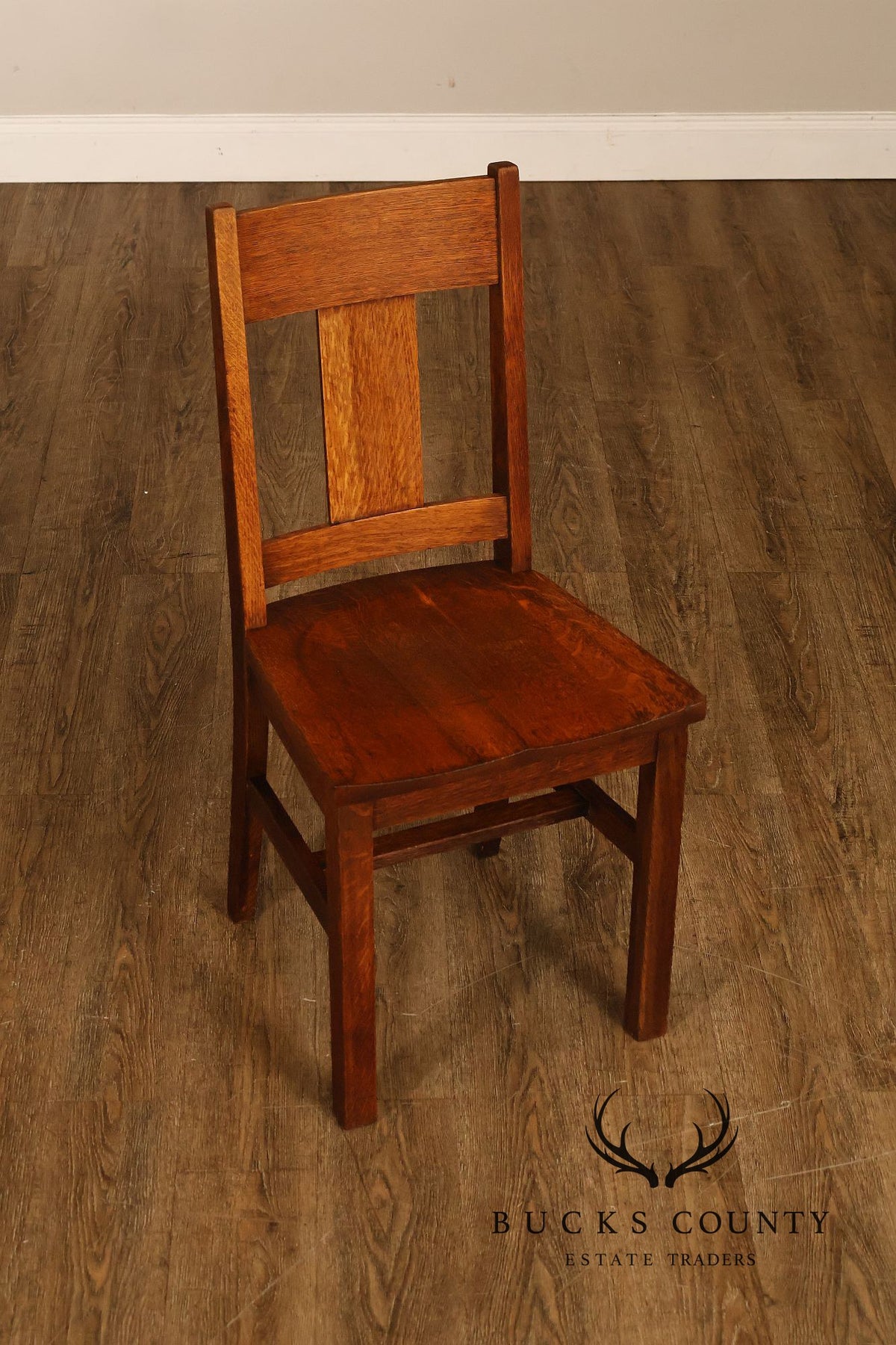 Antique Michigan Chair Company Arts And Crafts Oak Set Of Four Dining Chairs