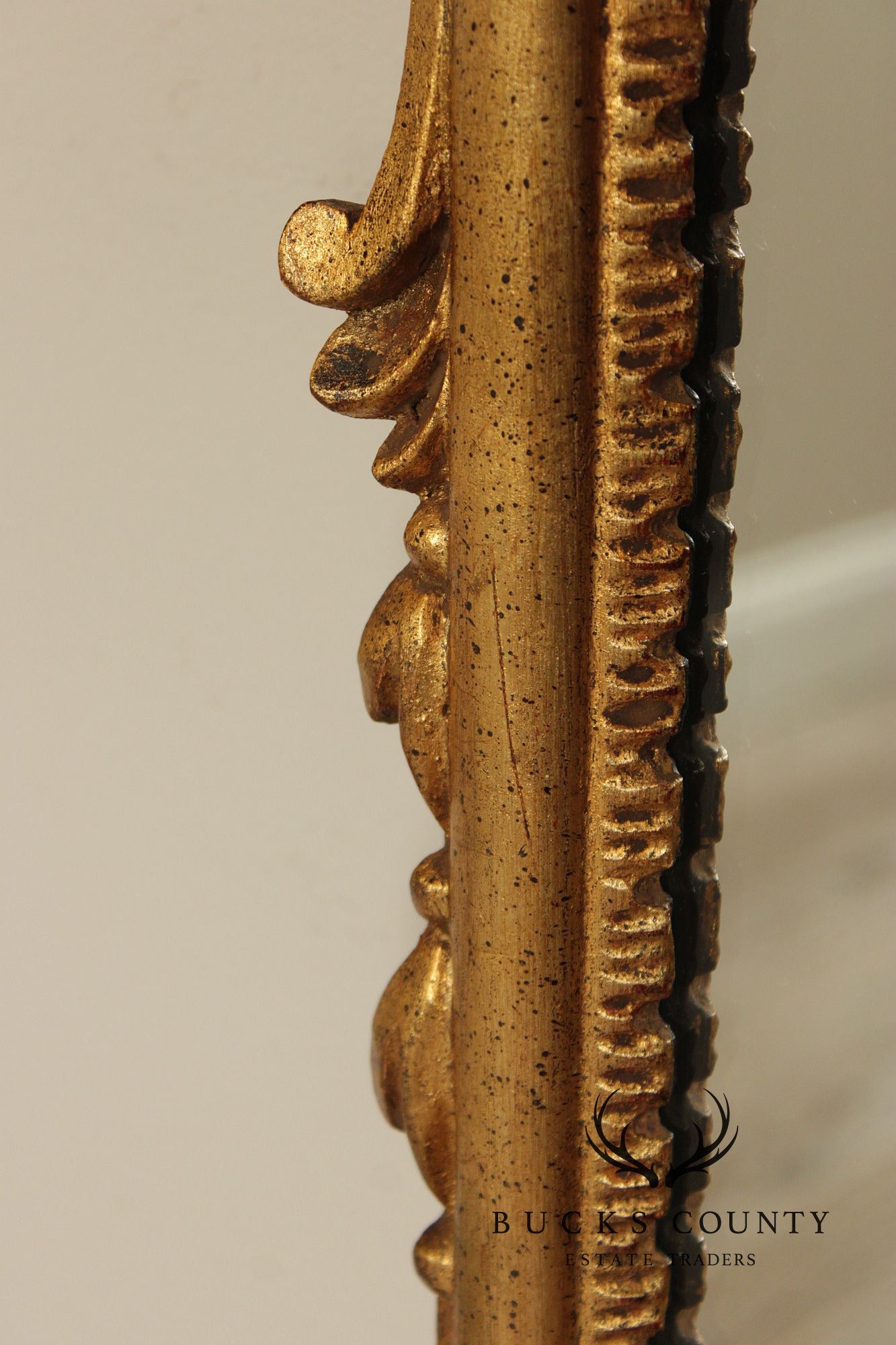 Vintage Italian Carved Giltwood Wall Mirror