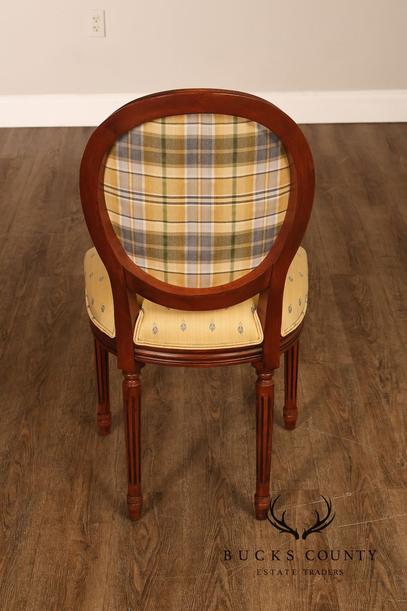 Ethan Allen Louis XVI Style Set Of Four Upholstered Dining Chairs