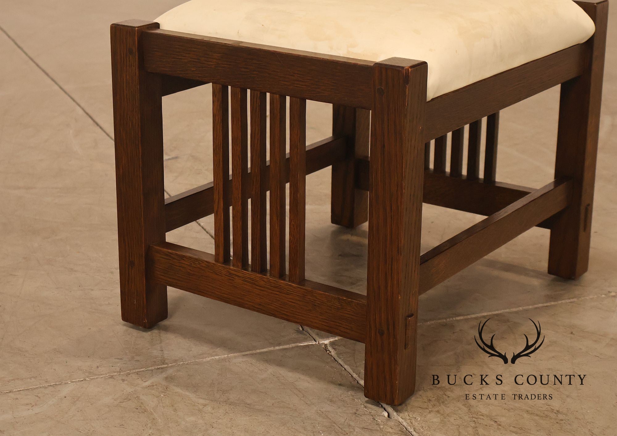 Stickley Mission Collection Oak Spindle Footstool