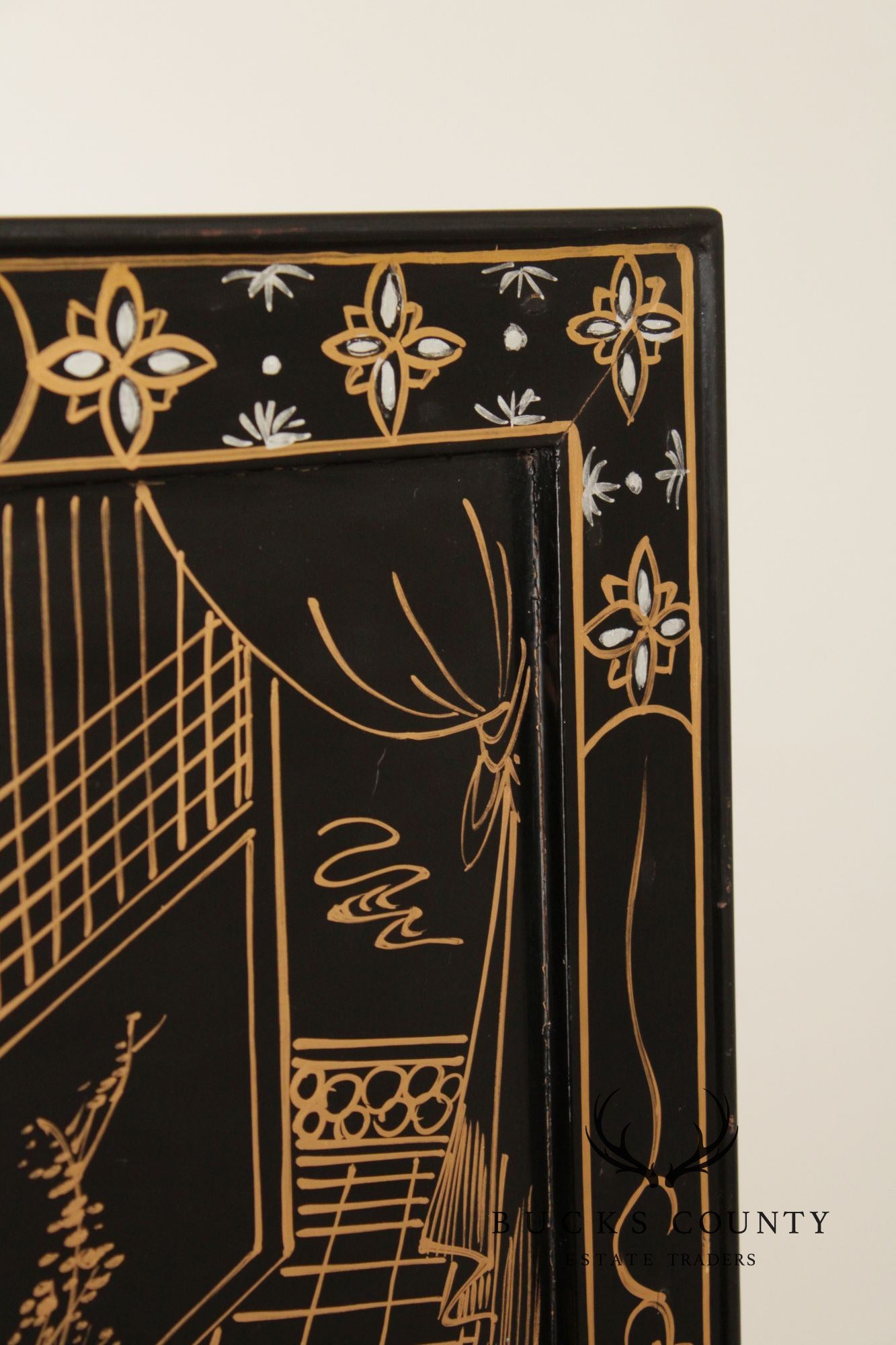 Chinoiserie Lift Top Bar Cabinet