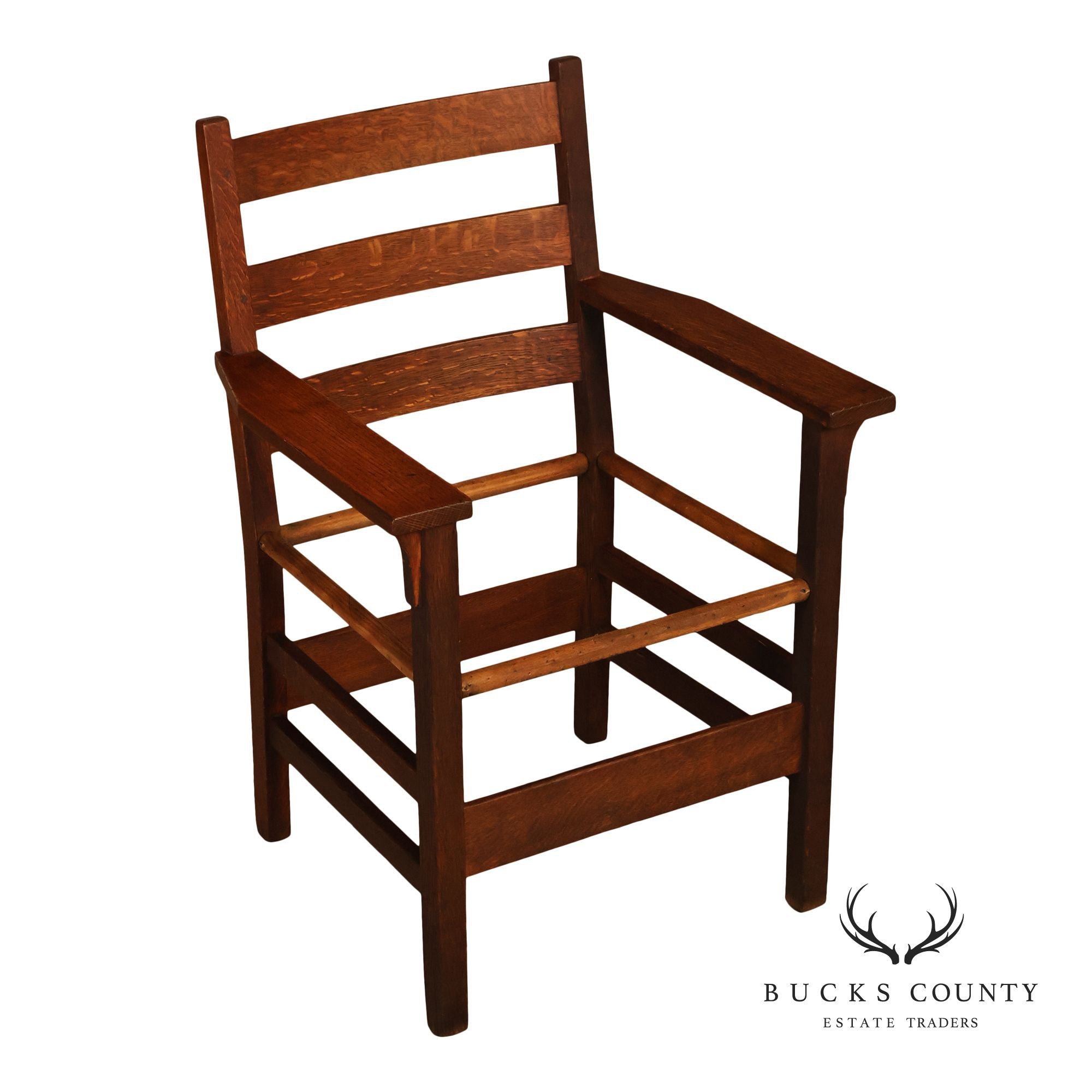 Gustav Stickley Antique Mission Oak Armchair