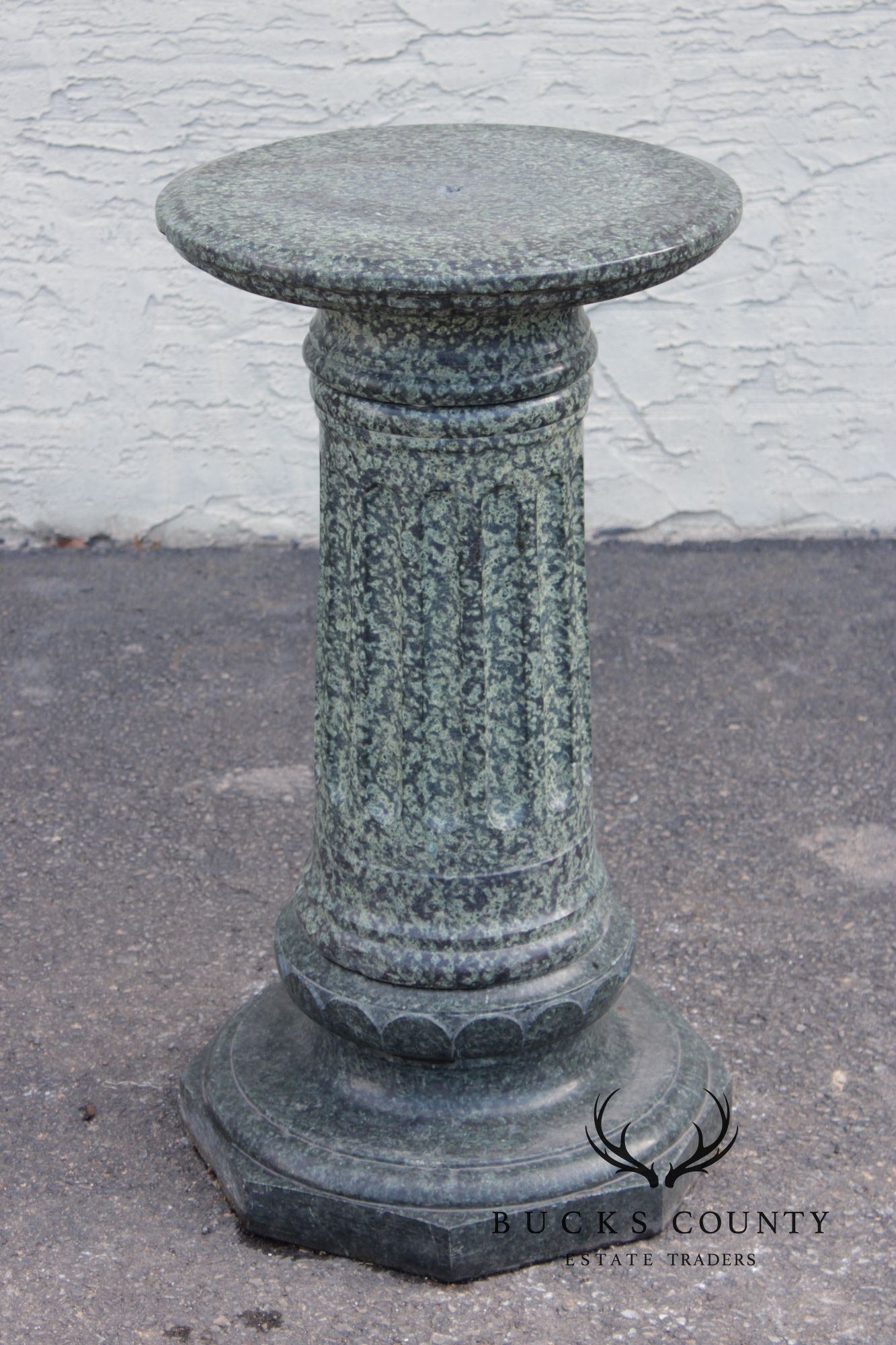 Vintage Carved Granite Pedestal Column