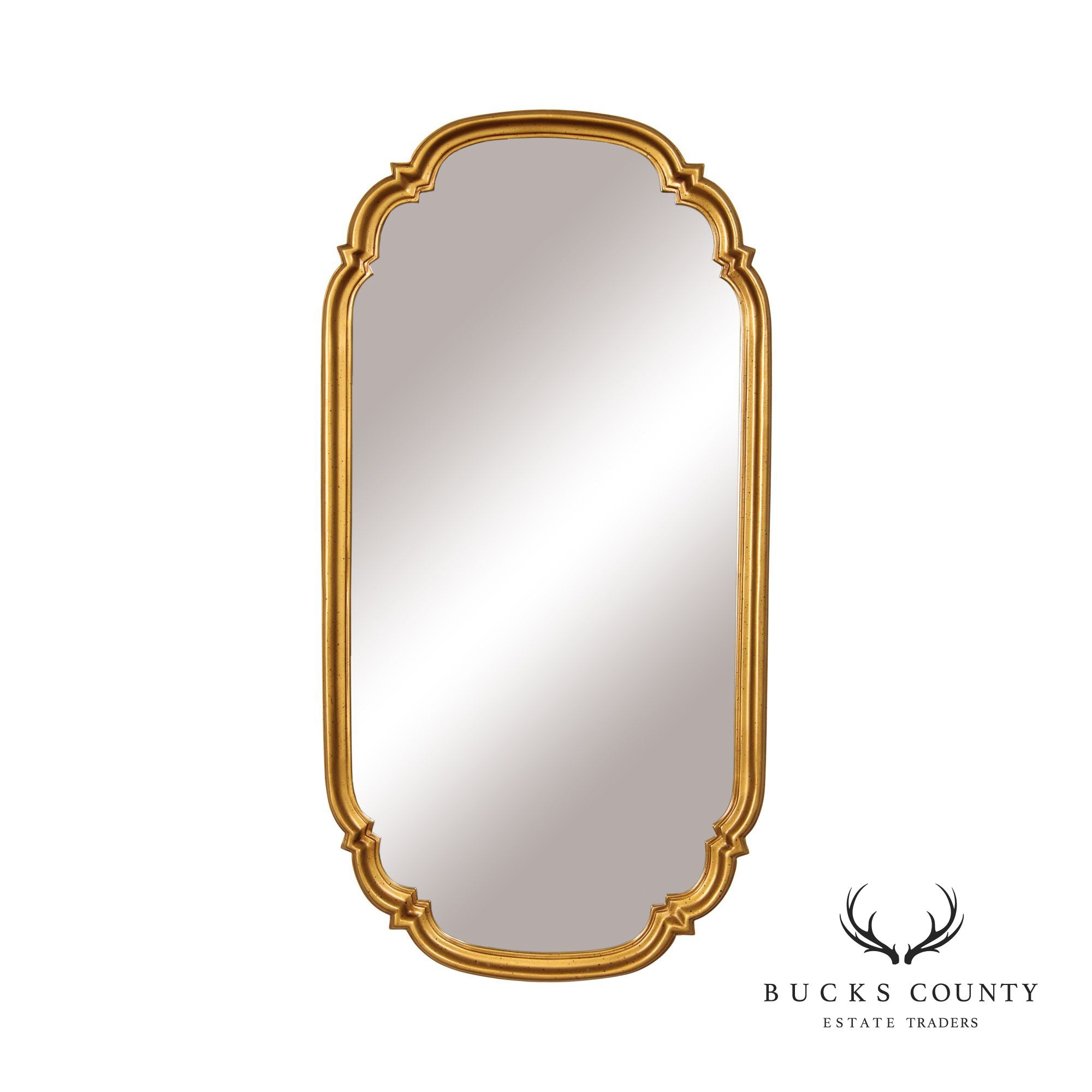 Carolina Mirror Company Mirror Hollywood Regency Style Gold Wall Mirror