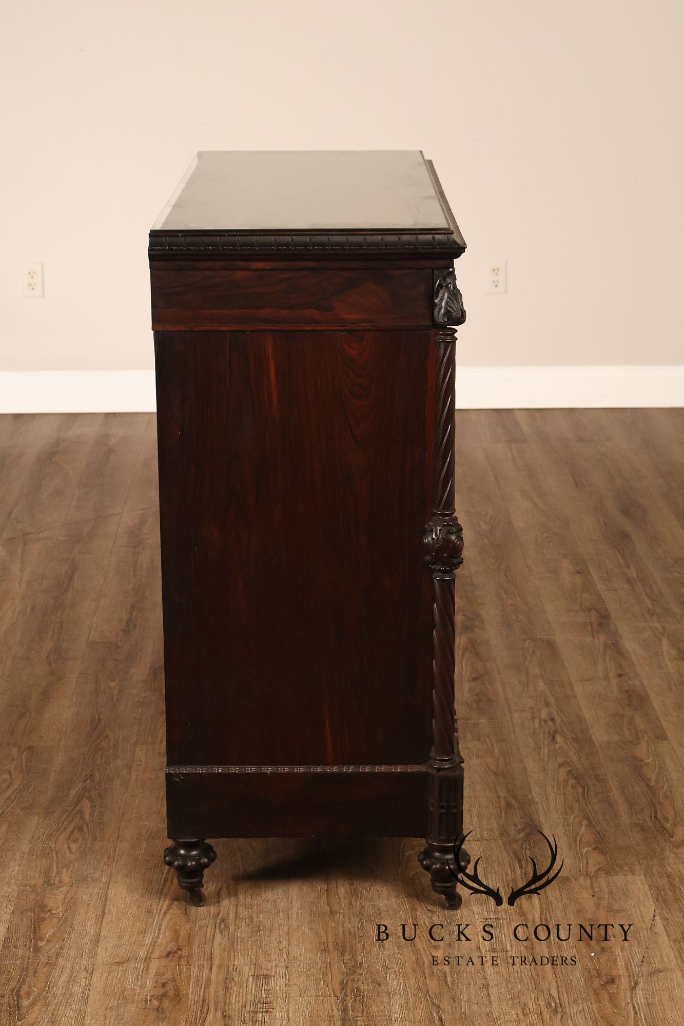 Antique Victorian Rosewood Carved Server