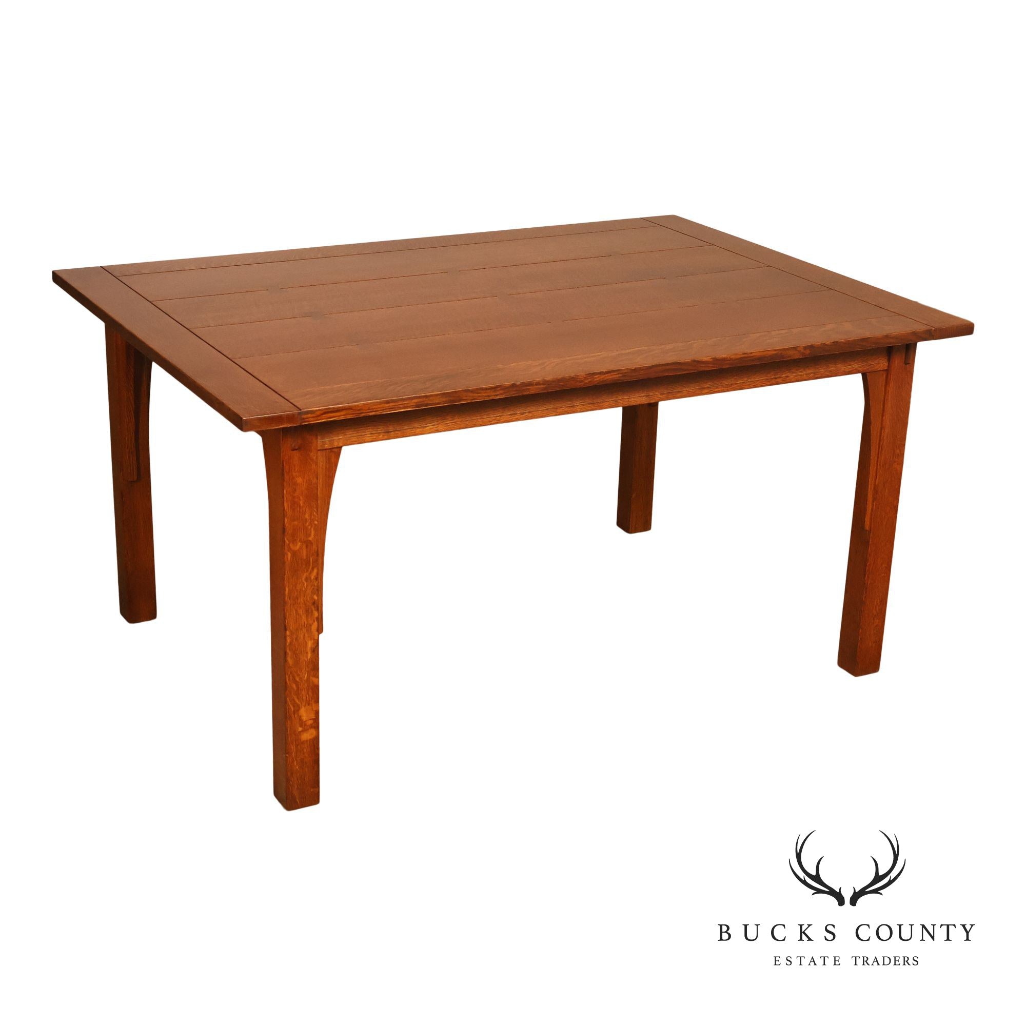 Stickley Mission Collection Oak Butterfly Top Dining Table