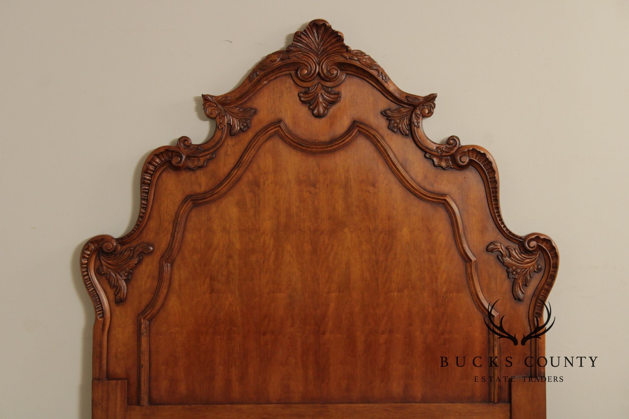 Century Furniture French Style Coeur de France Cherry Queen Headboard