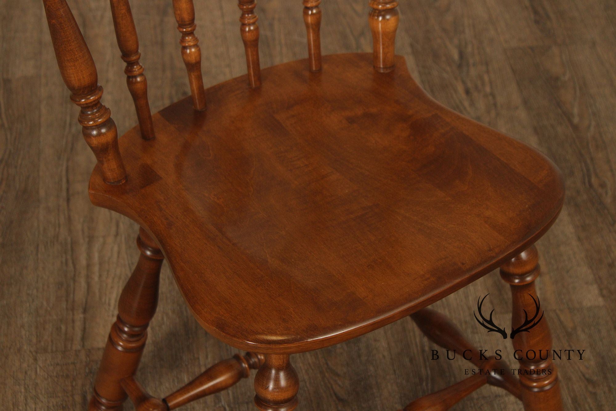 Ethan Allen Heirloom Nutmeg Maple Colonial Spindle Back Side Chair