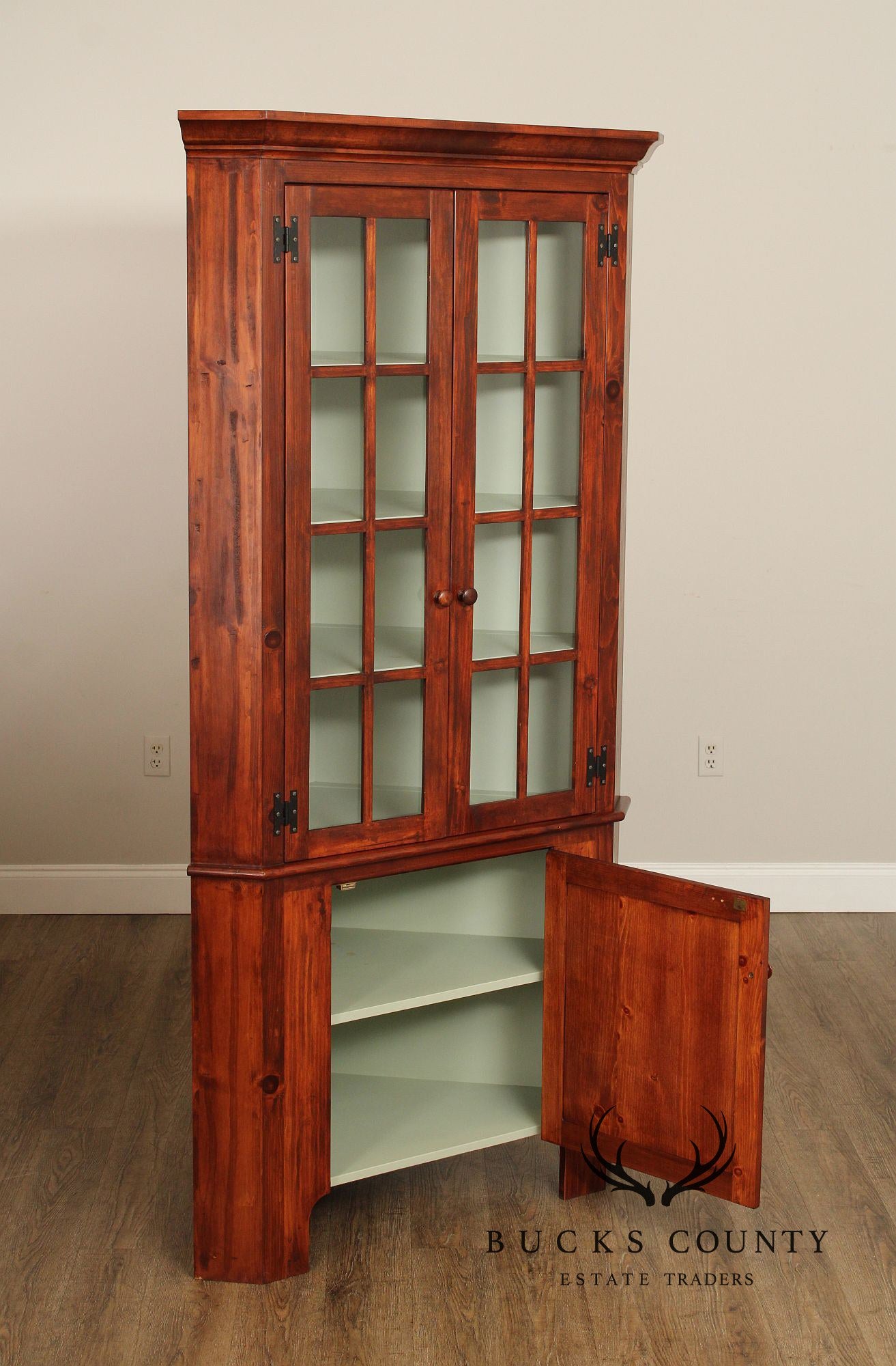 Custom Quality Pine Corner Cabinet