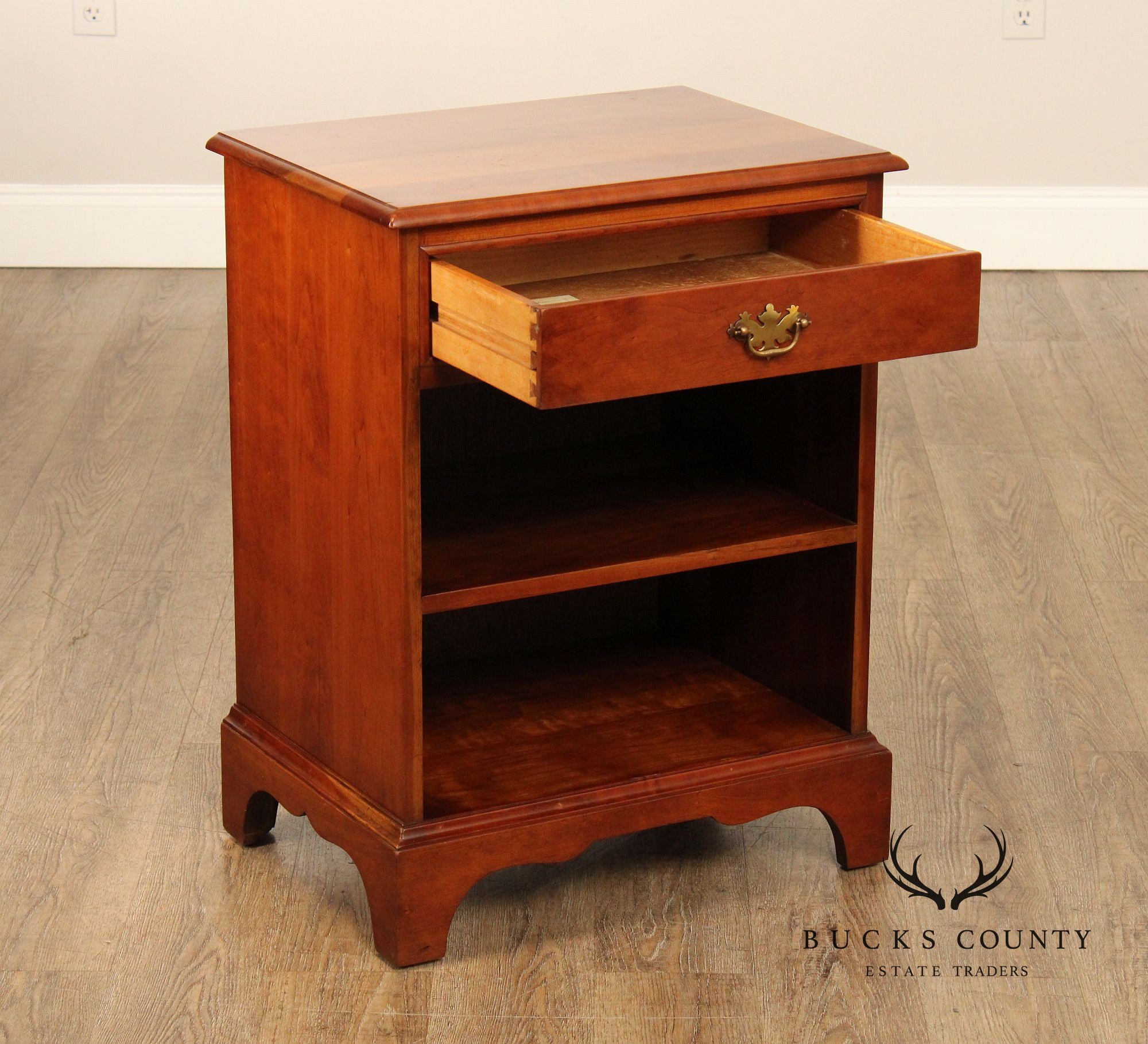 Stickley Chippendale Style Cherry Nightstands