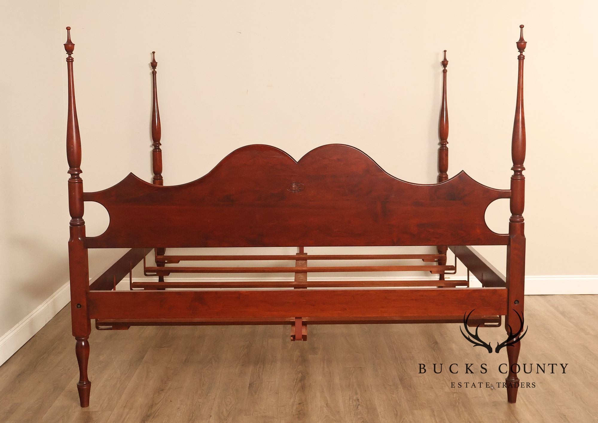 J.L. Treharn Sheraton Style King Maple Poster Bed