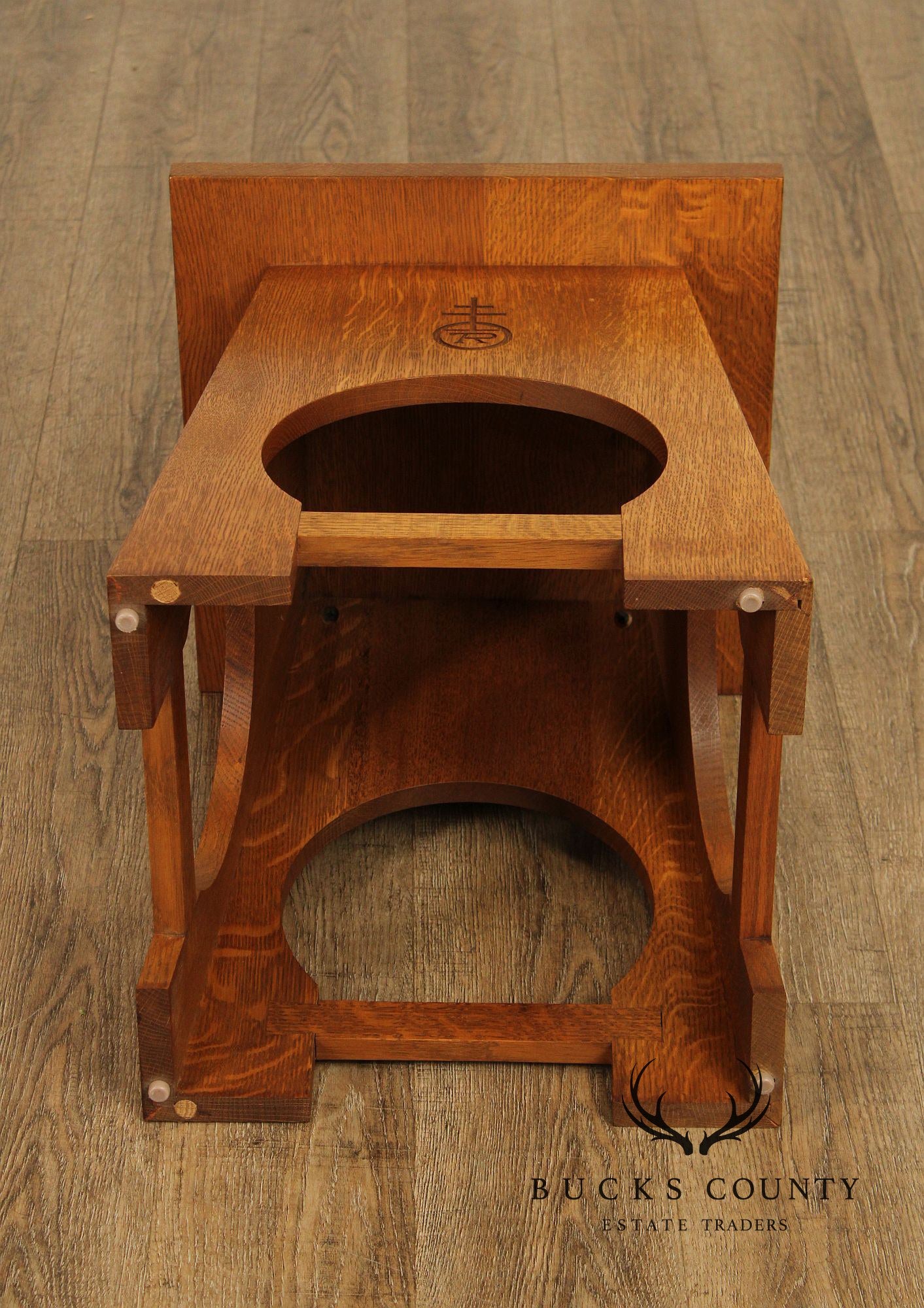 Stickley Mission Collection Oak Roycroft Tabouret