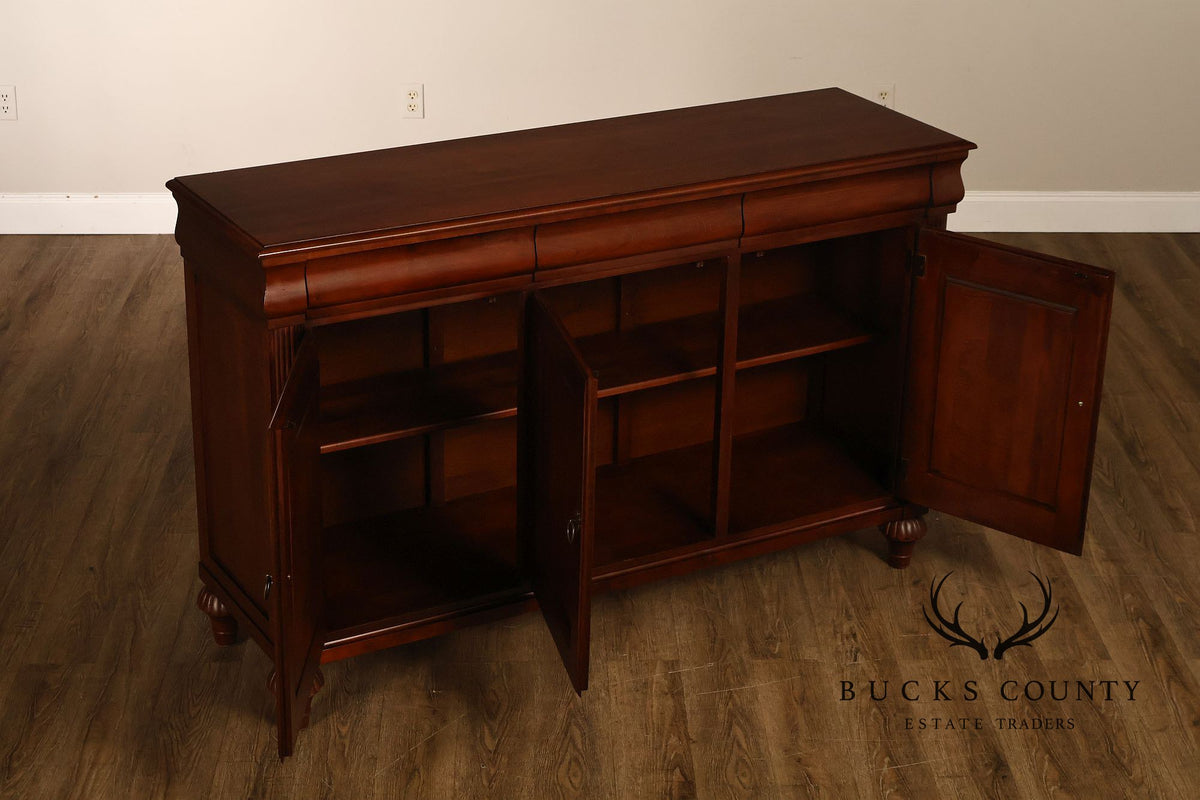 Ethan Allen 'British Classics' Carved Maple And Birch Sideboard