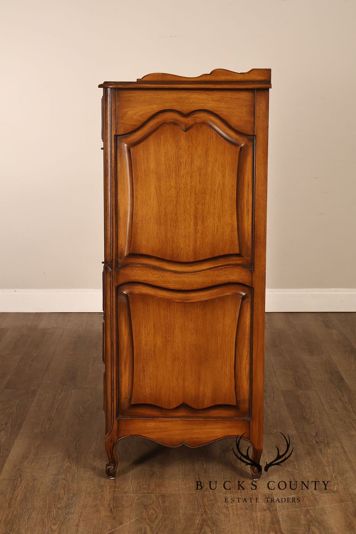 Vintage French Provincial Louis XV Style Highboy Chest Of Drawers